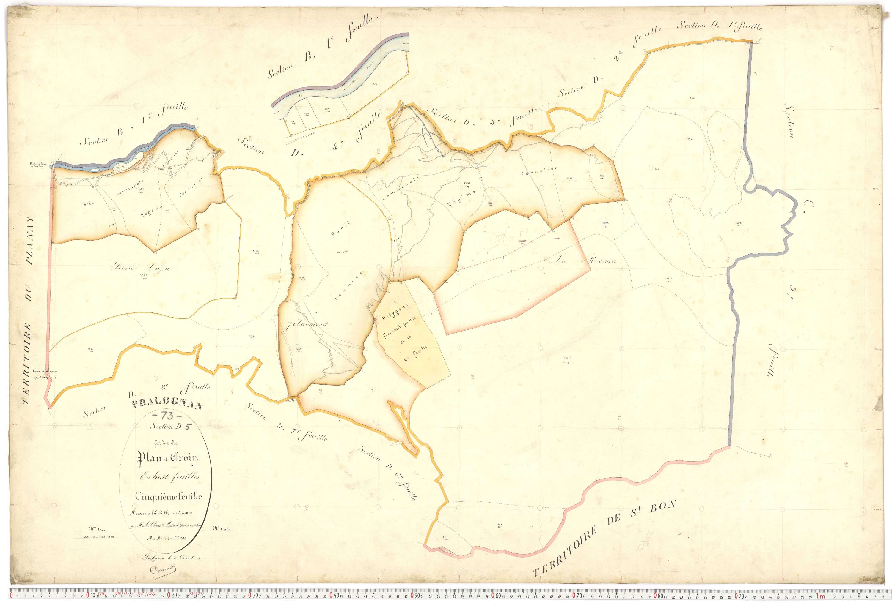 Pralognan-la-Vanoise - Plans cadastraux du premier cadastre français.