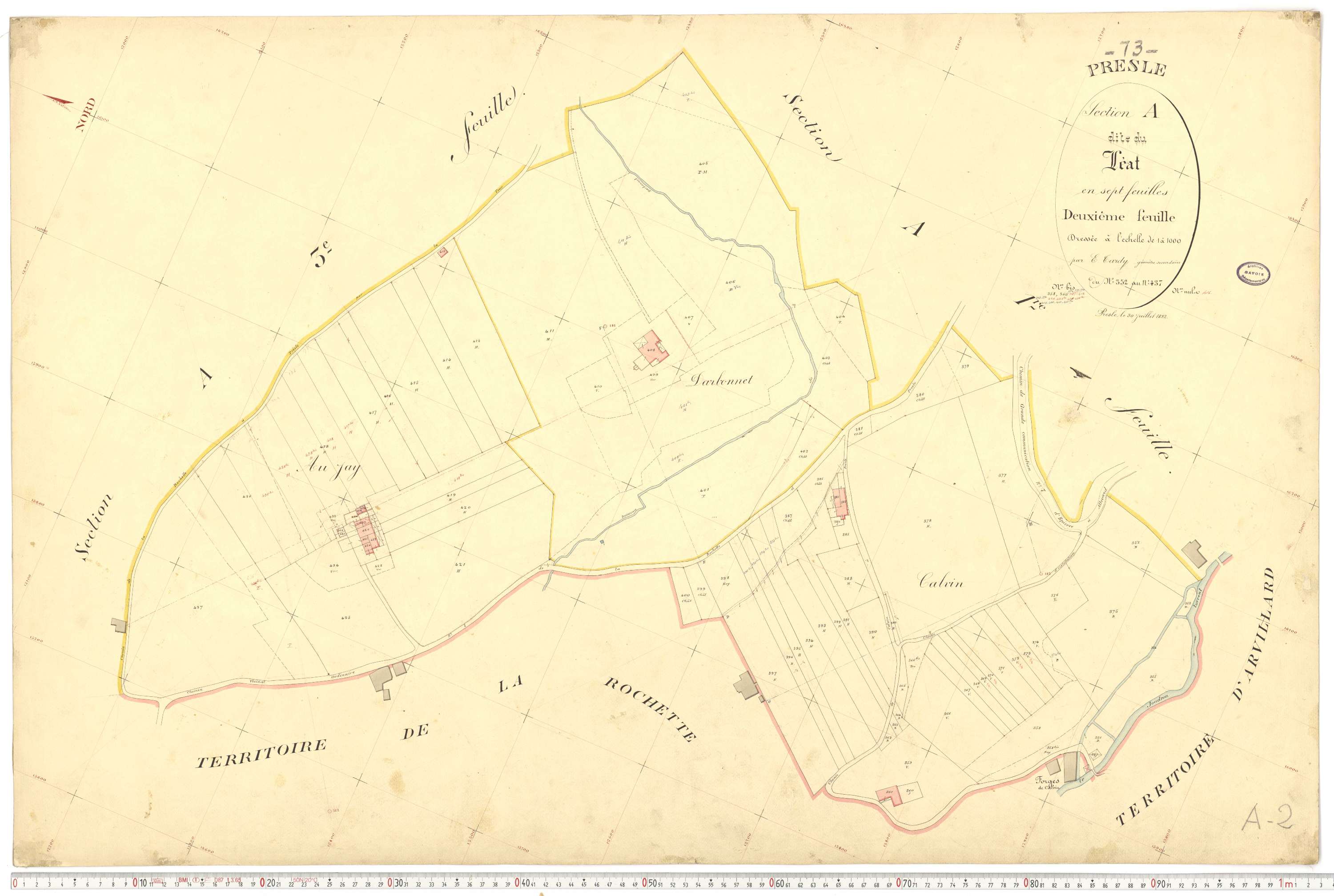 Presle - Plans cadastraux du premier cadastre français.
