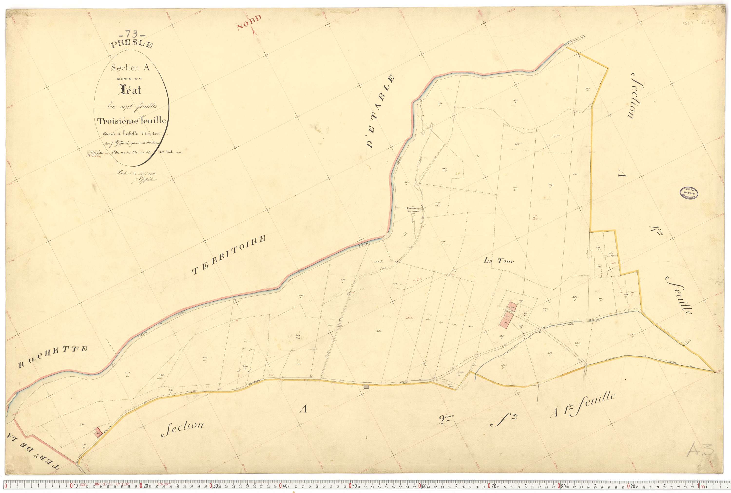 Presle - Plans cadastraux du premier cadastre français.