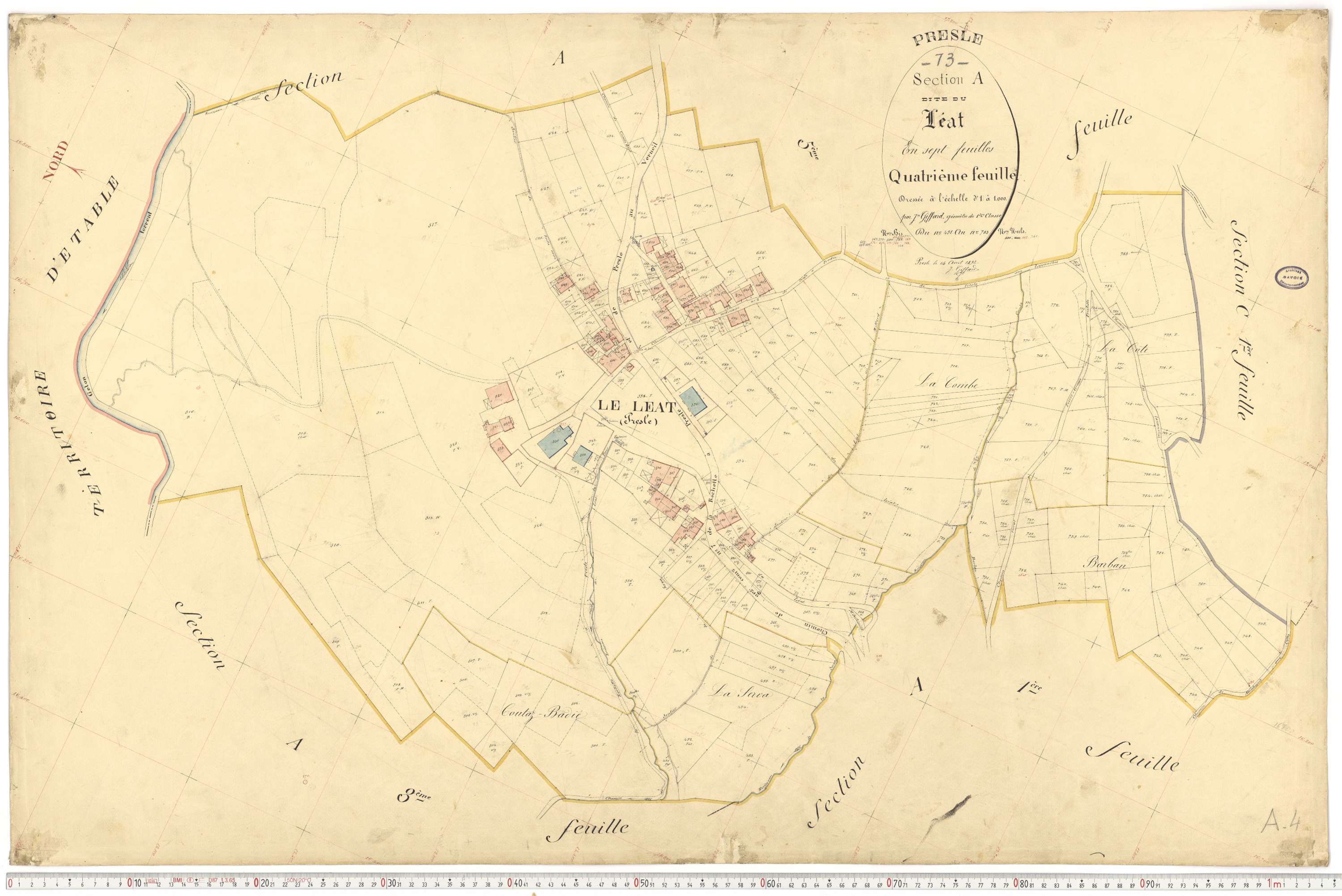 Presle - Plans cadastraux du premier cadastre français.
