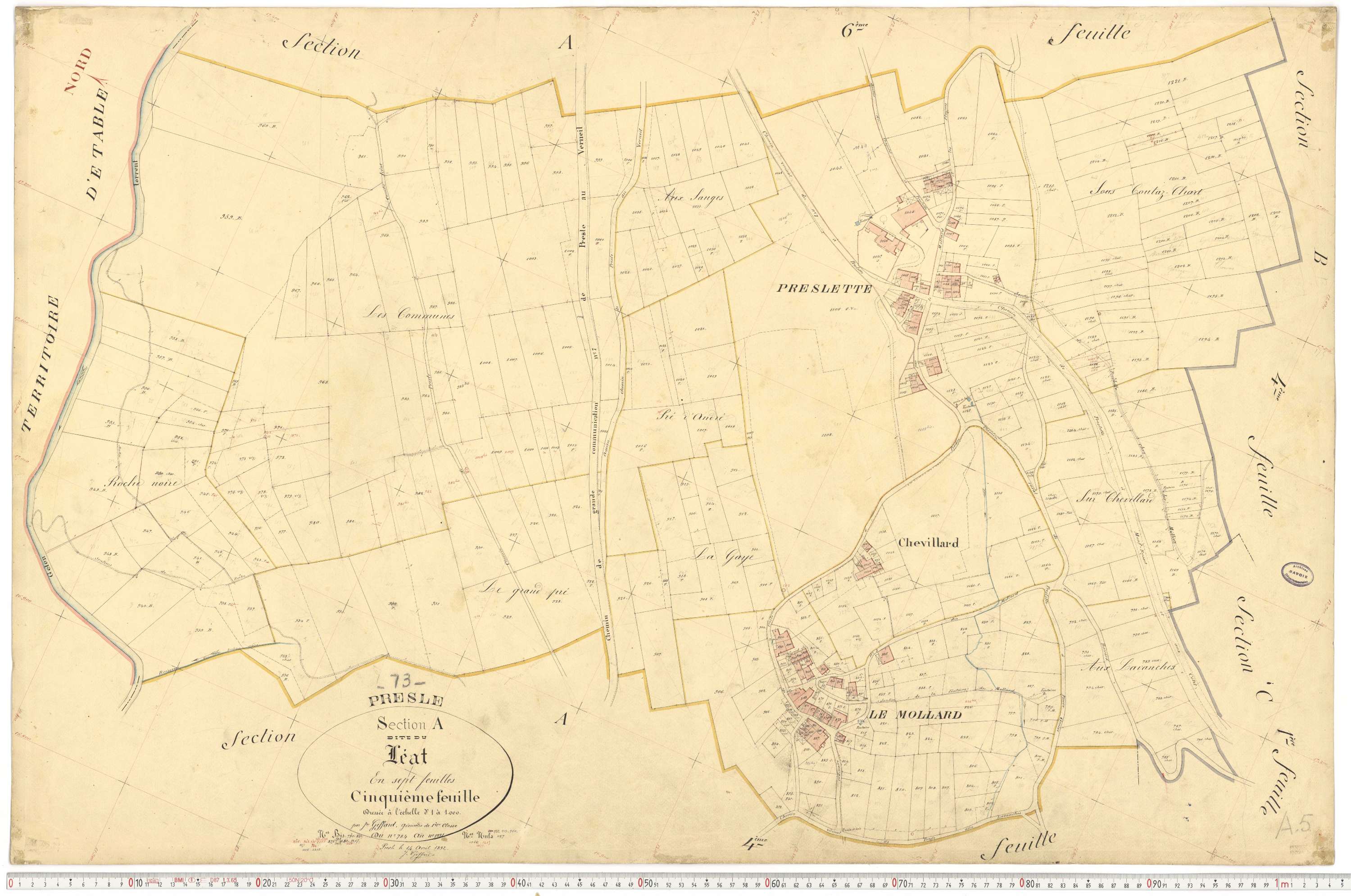 Presle - Plans cadastraux du premier cadastre français.