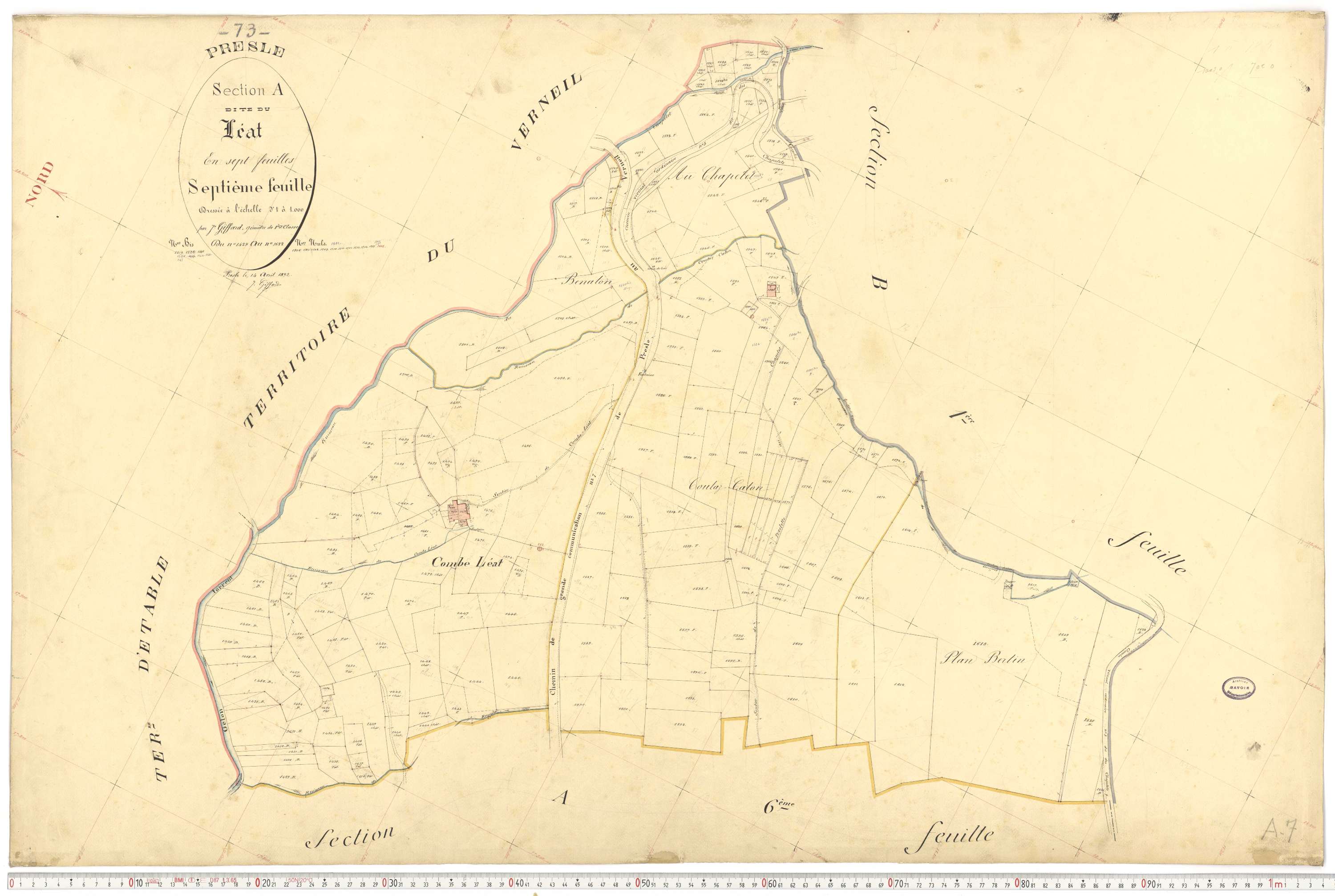 Presle - Plans cadastraux du premier cadastre français.