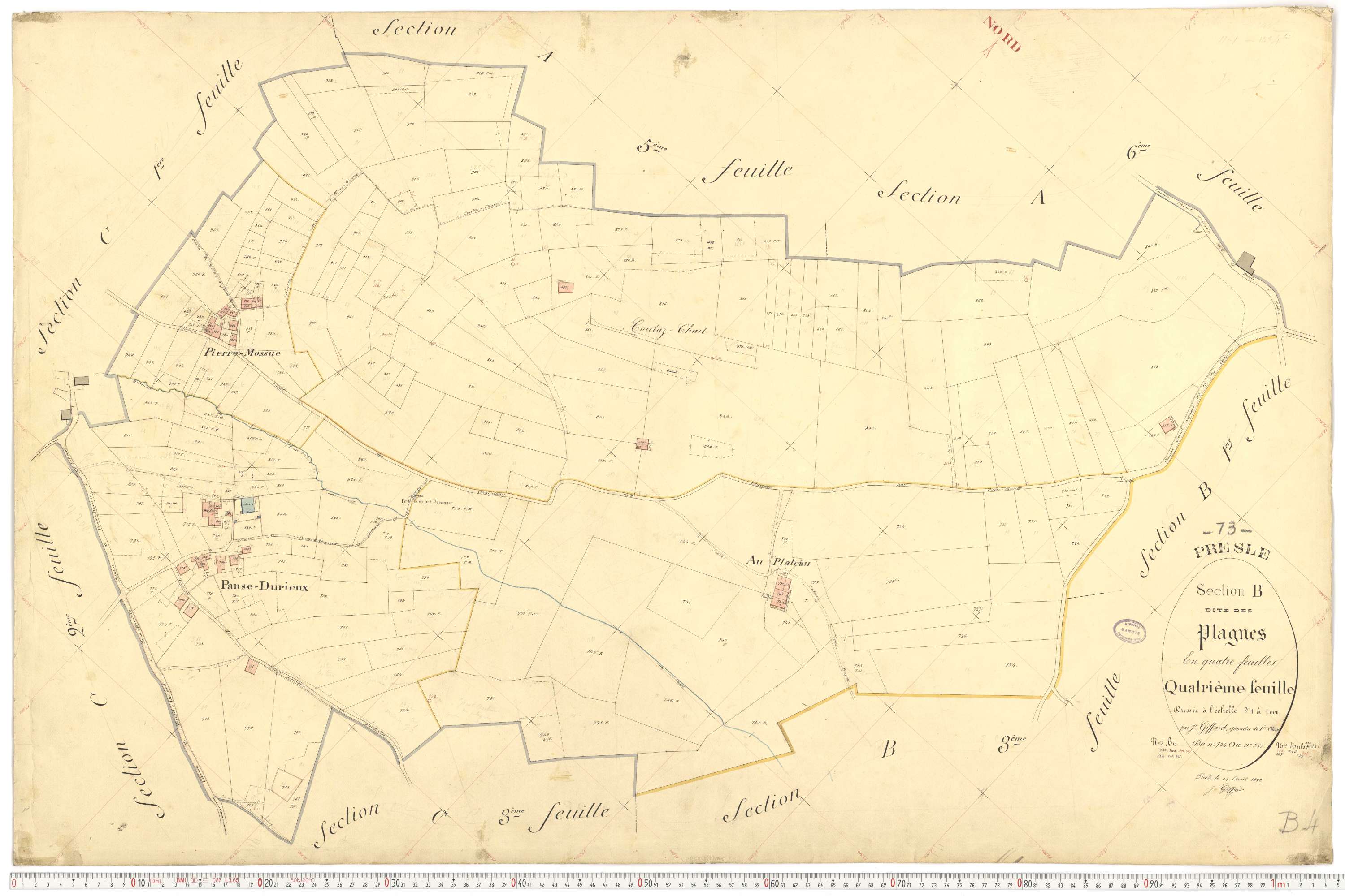 Presle - Plans cadastraux du premier cadastre français.
