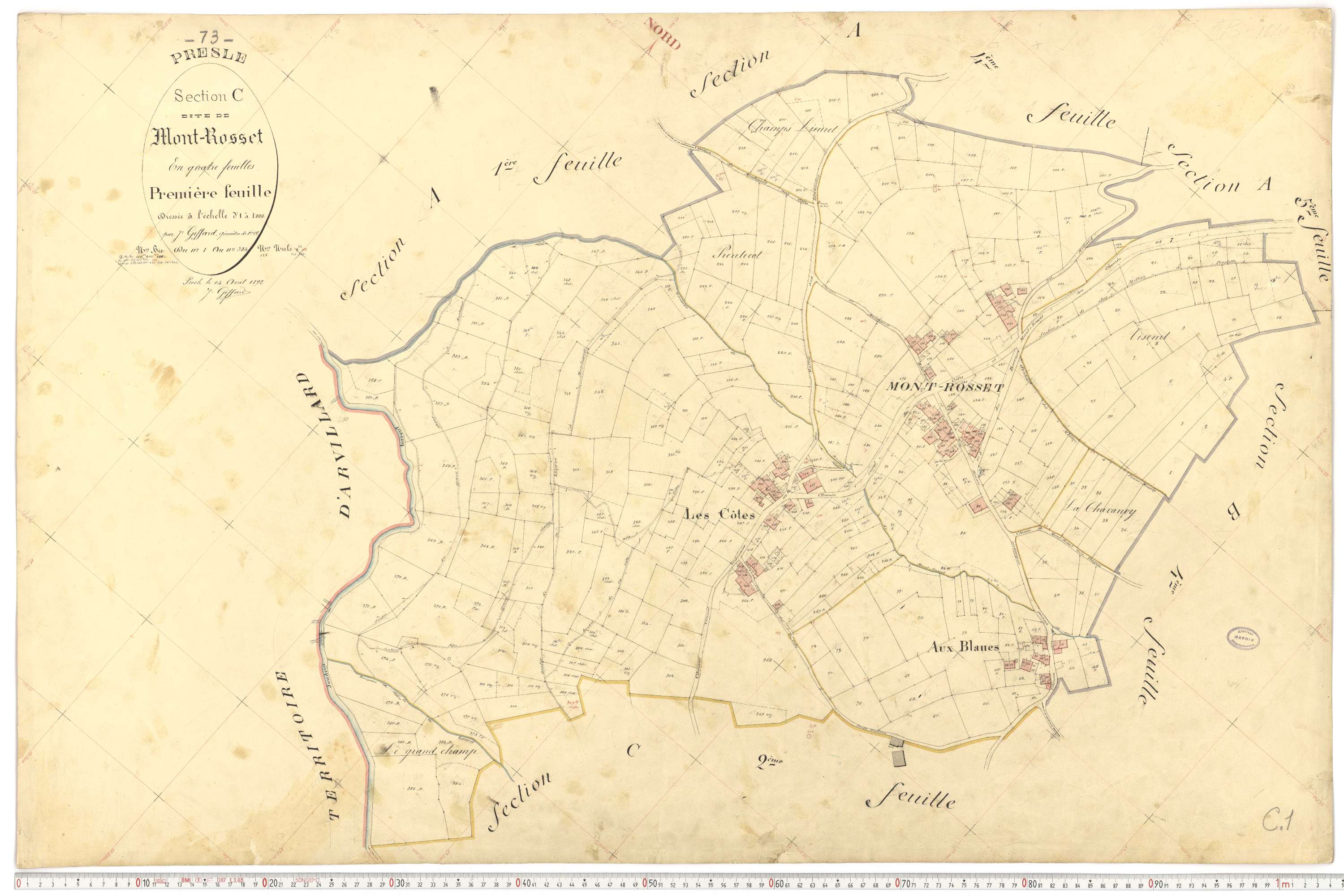 Presle - Plans cadastraux du premier cadastre français.