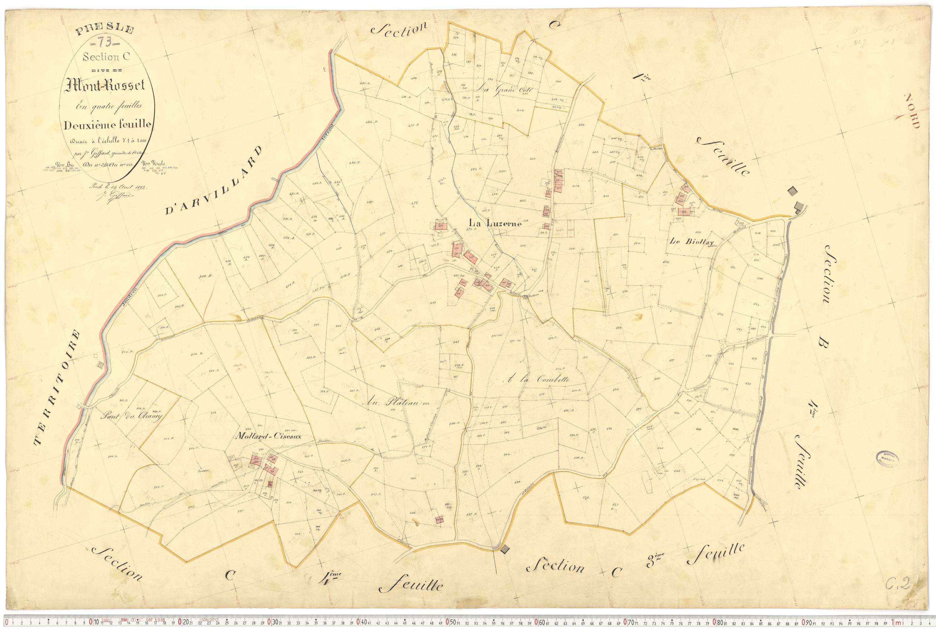 Presle - Plans cadastraux du premier cadastre français.