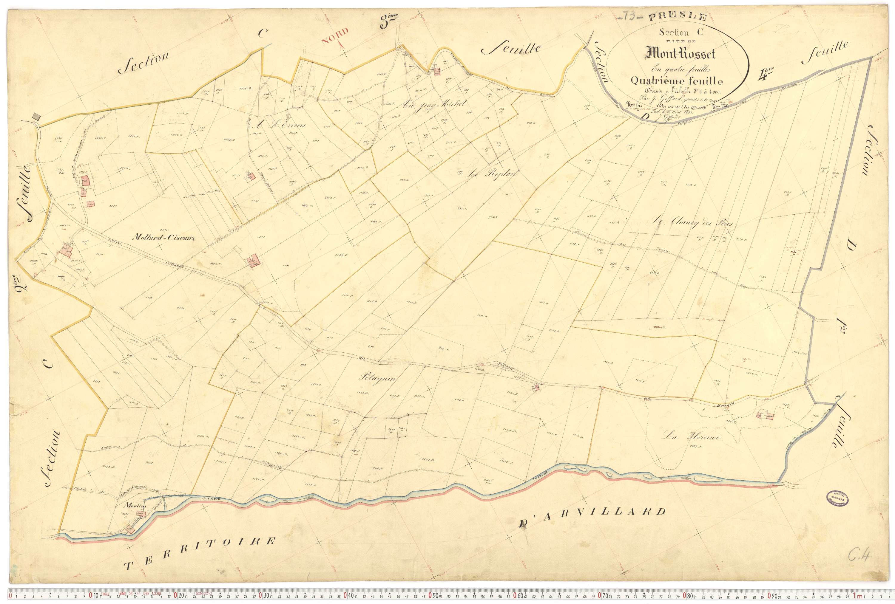Presle - Plans cadastraux du premier cadastre français.