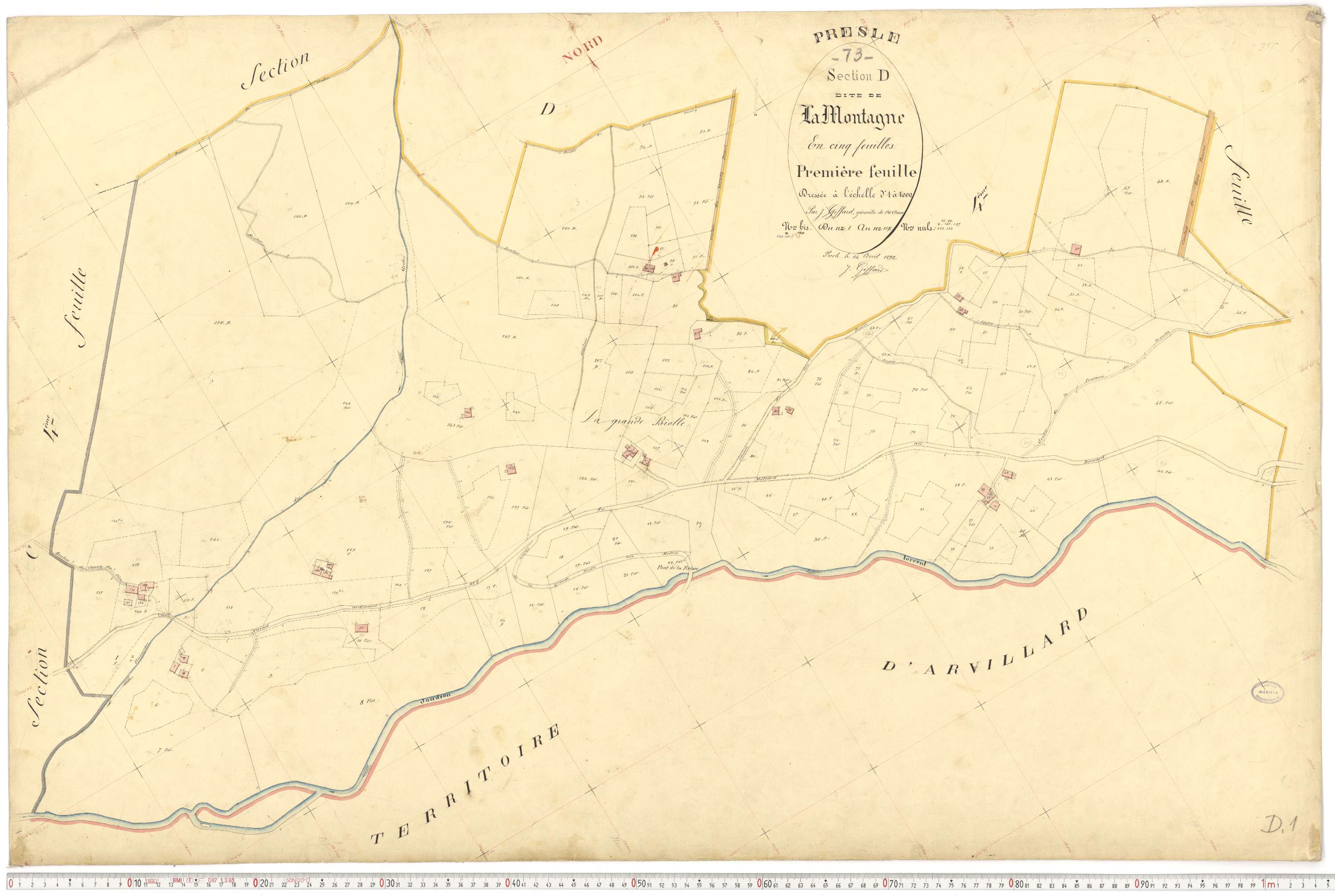 Presle - Plans cadastraux du premier cadastre français.