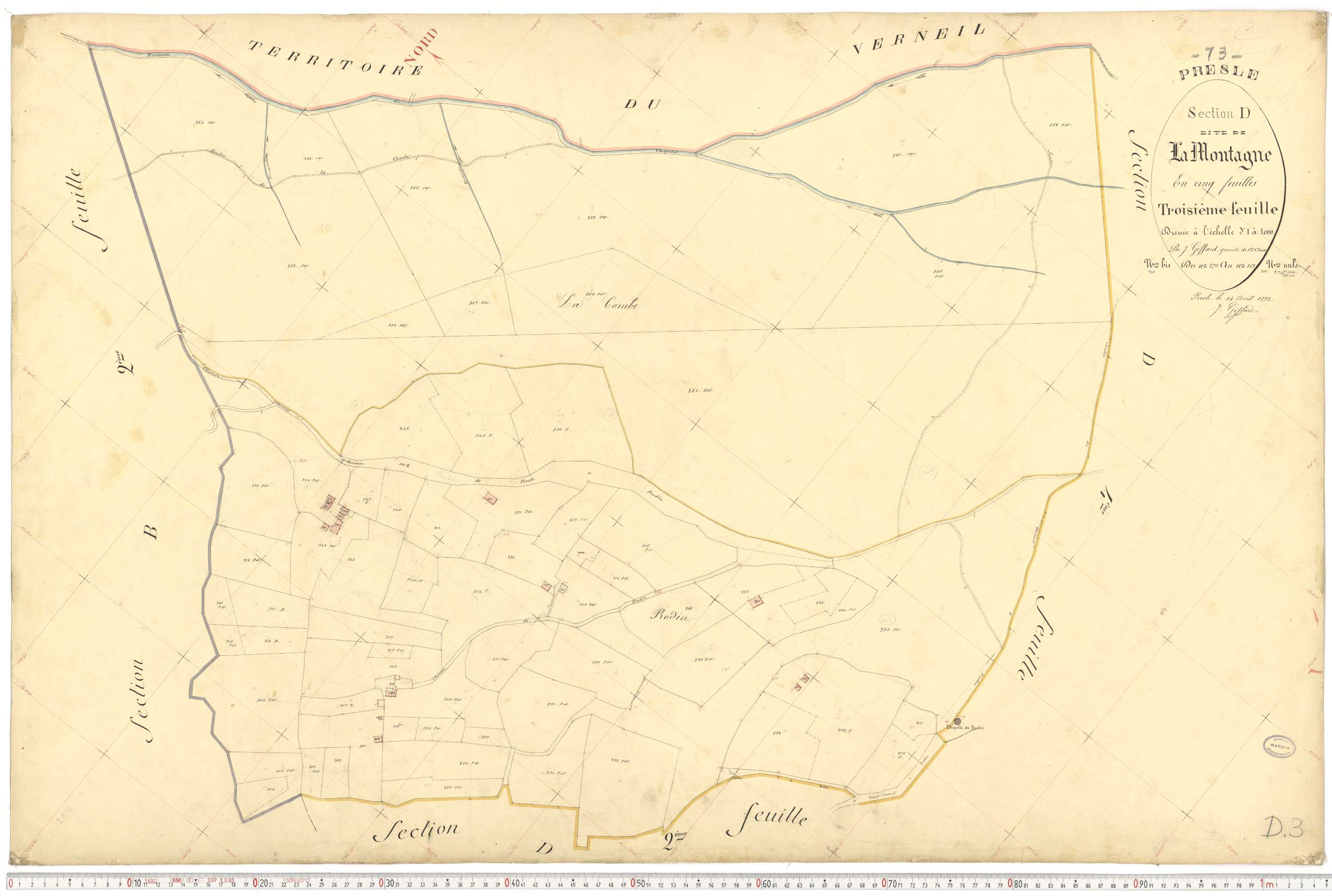 Presle - Plans cadastraux du premier cadastre français.