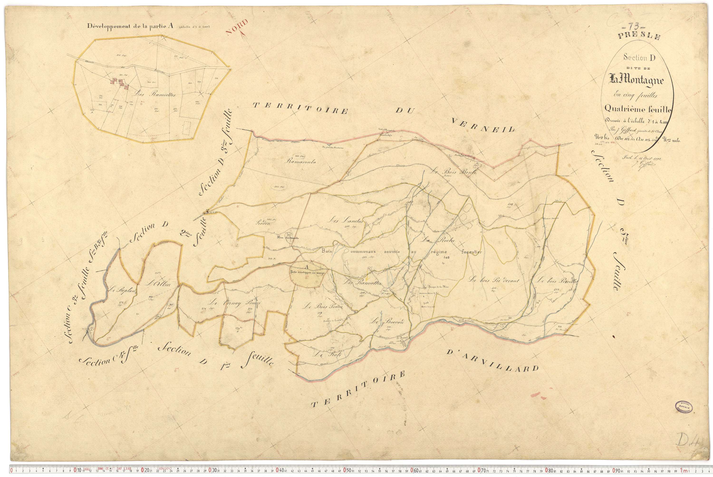 Presle - Plans cadastraux du premier cadastre français.
