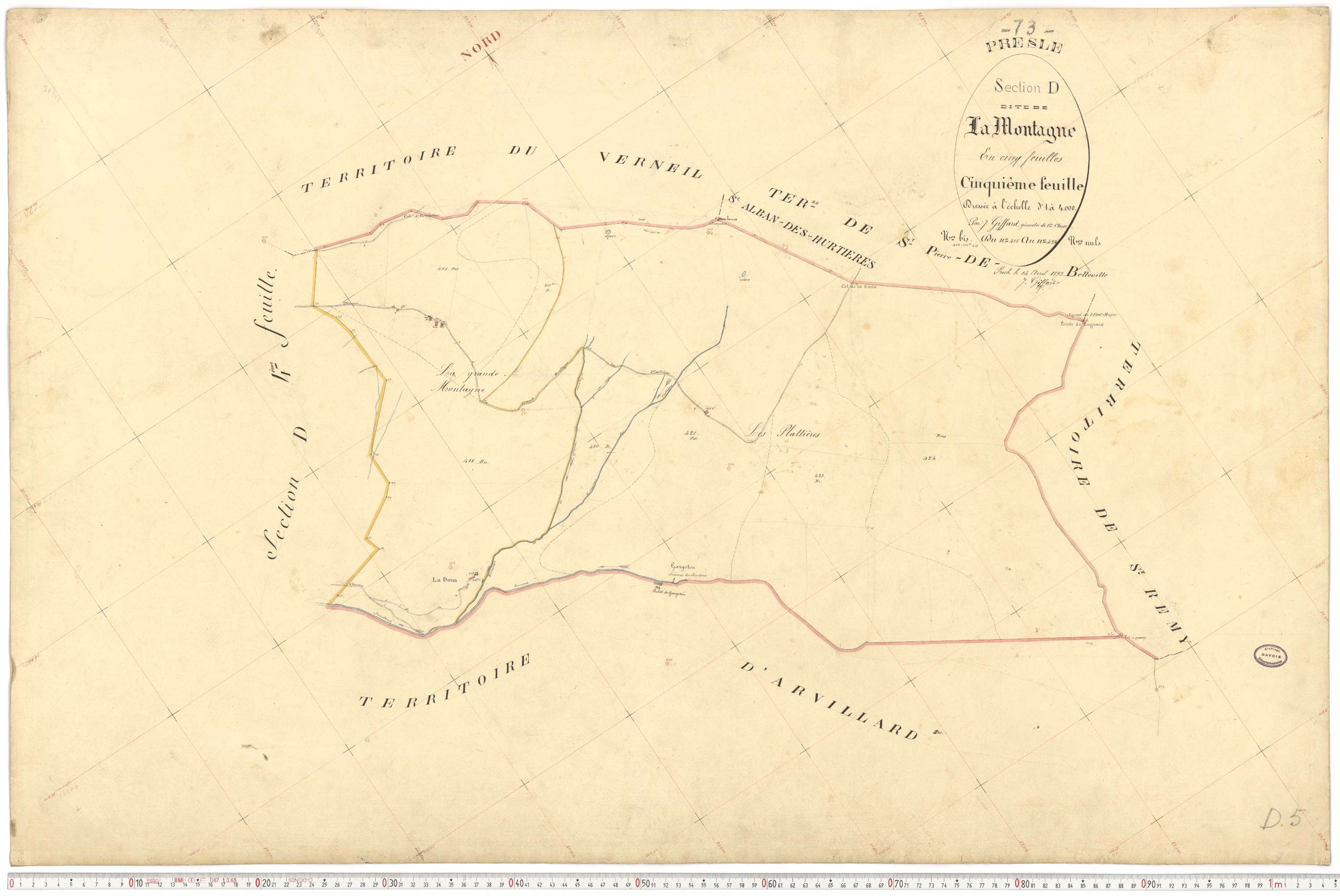 Presle - Plans cadastraux du premier cadastre français.