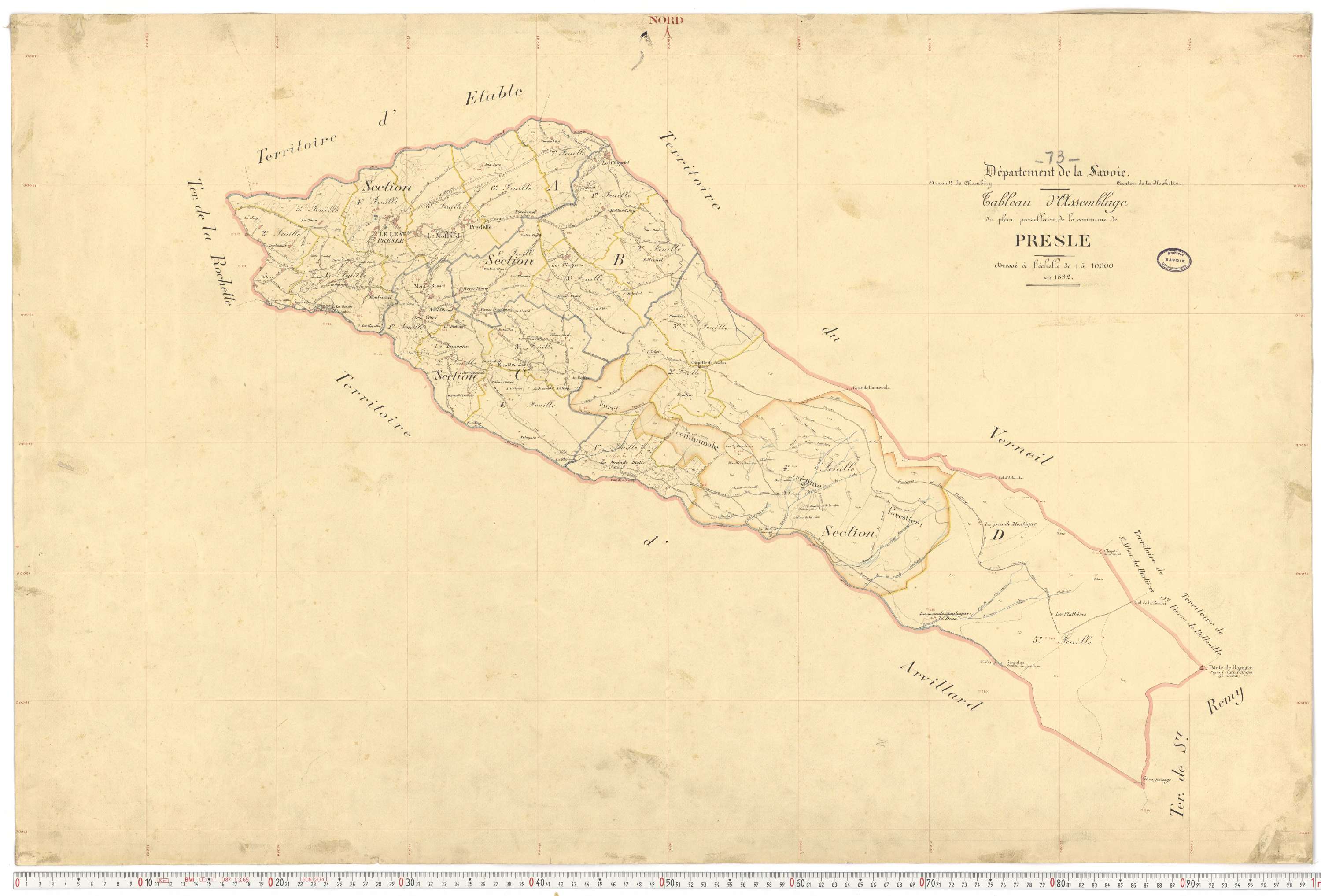 Presle - Plans cadastraux du premier cadastre français.