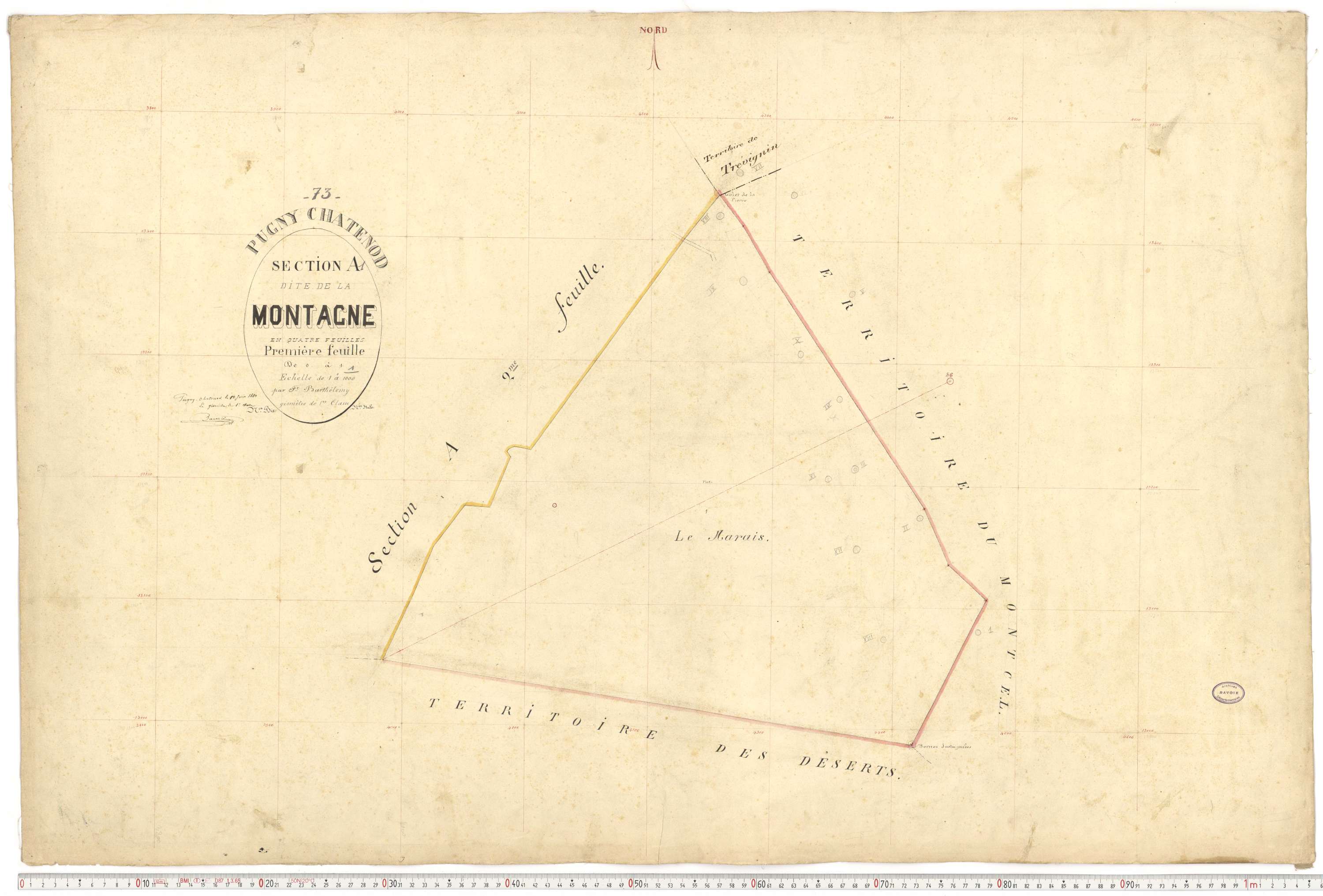 Pugny-Chatenod - Cadastre français (1880).
