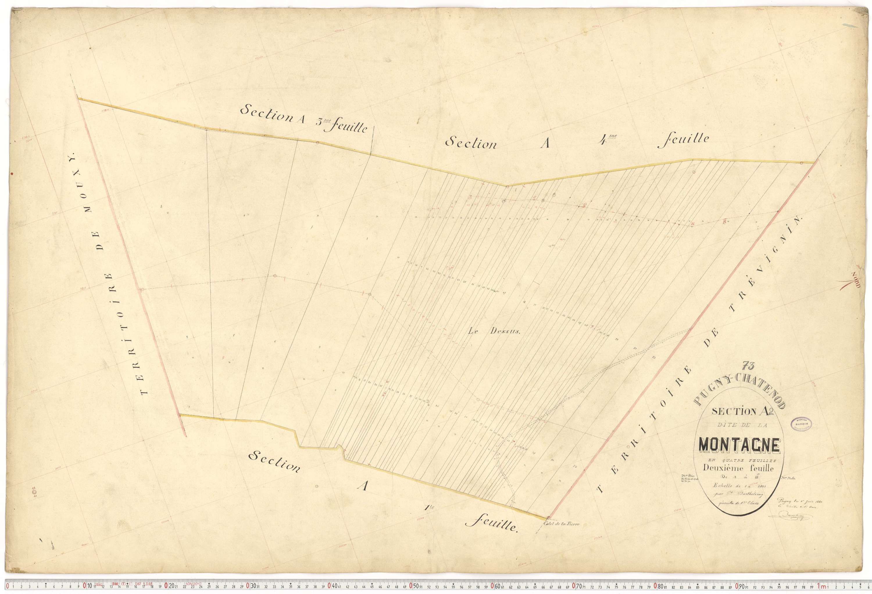 Pugny-Chatenod - Cadastre français (1880).