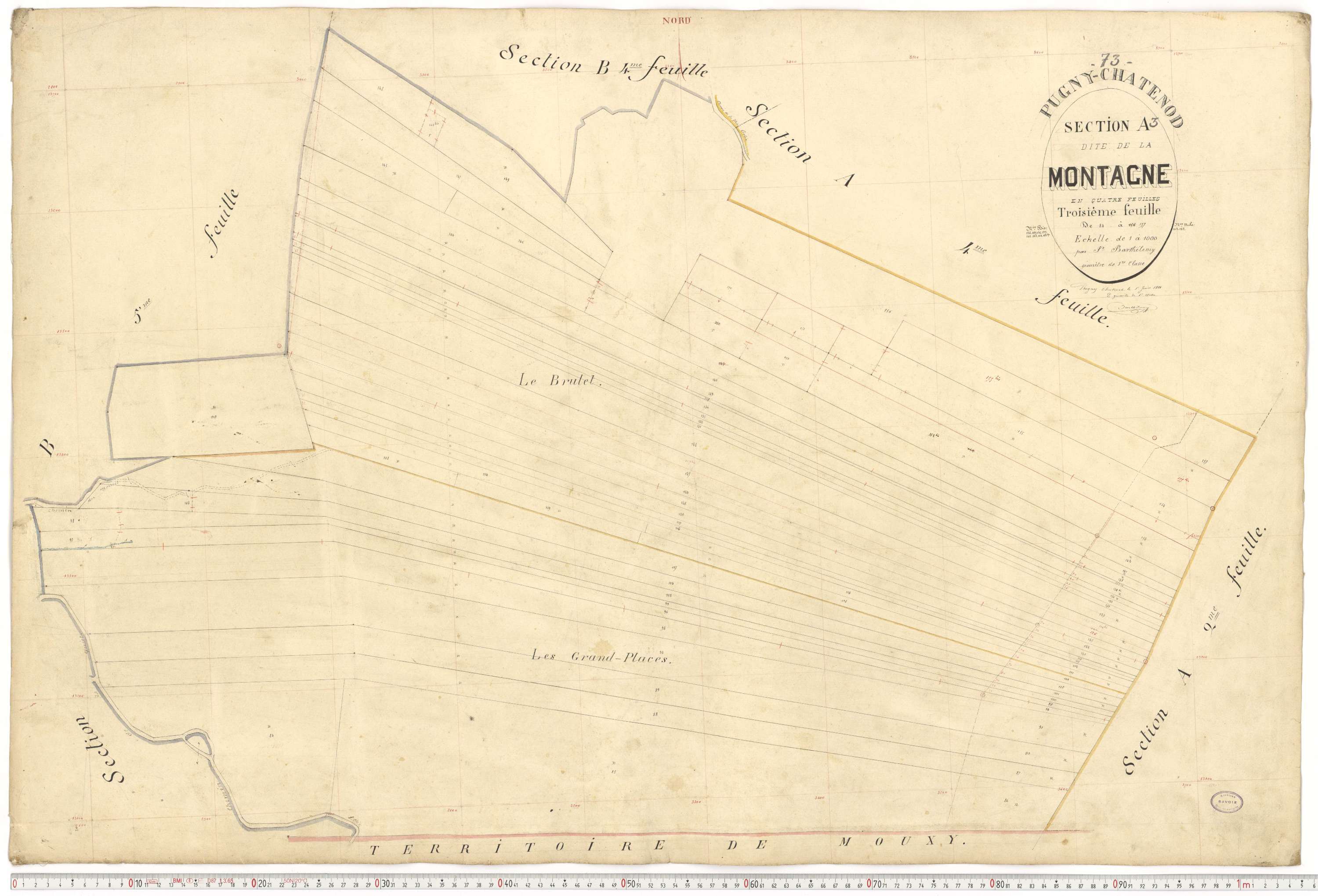 Pugny-Chatenod - Cadastre français (1880).