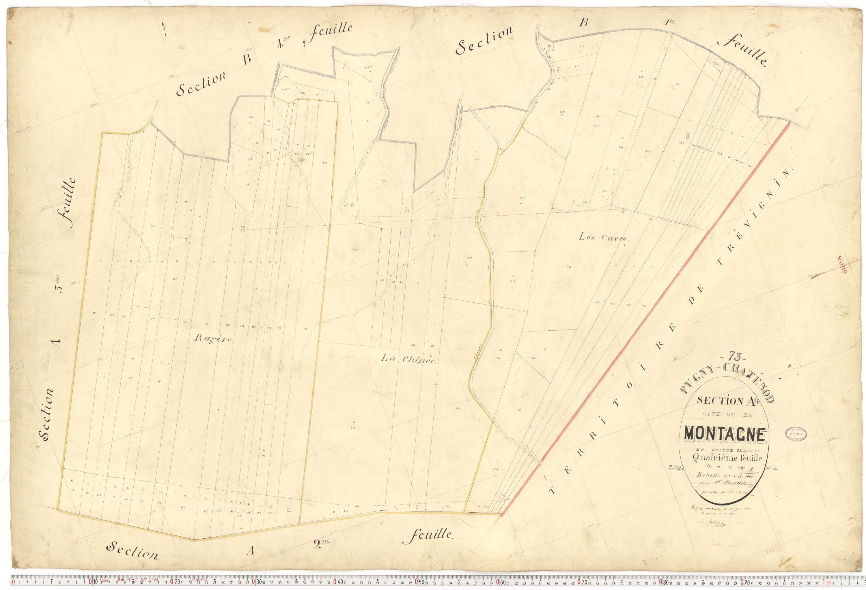 Pugny-Chatenod - Cadastre français (1880).