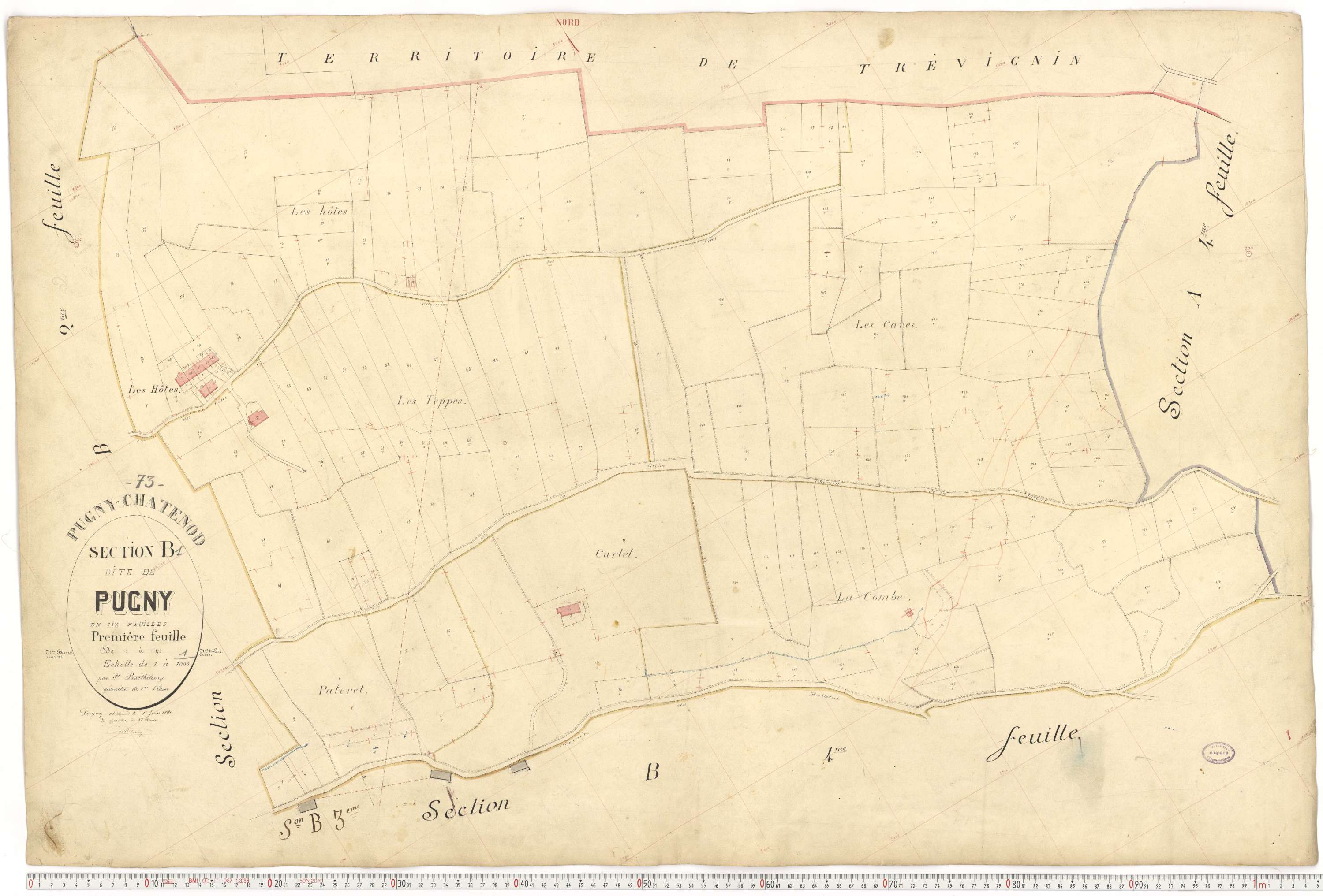 Pugny-Chatenod - Cadastre français (1880).