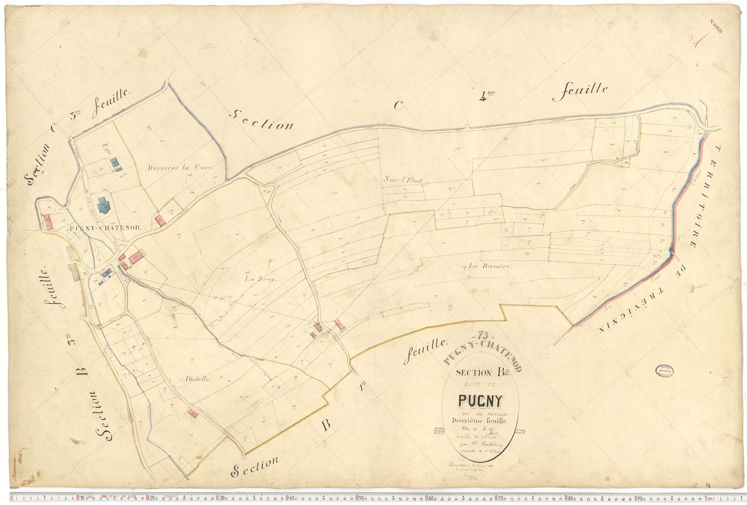 Pugny-Chatenod - Cadastre français (1880).