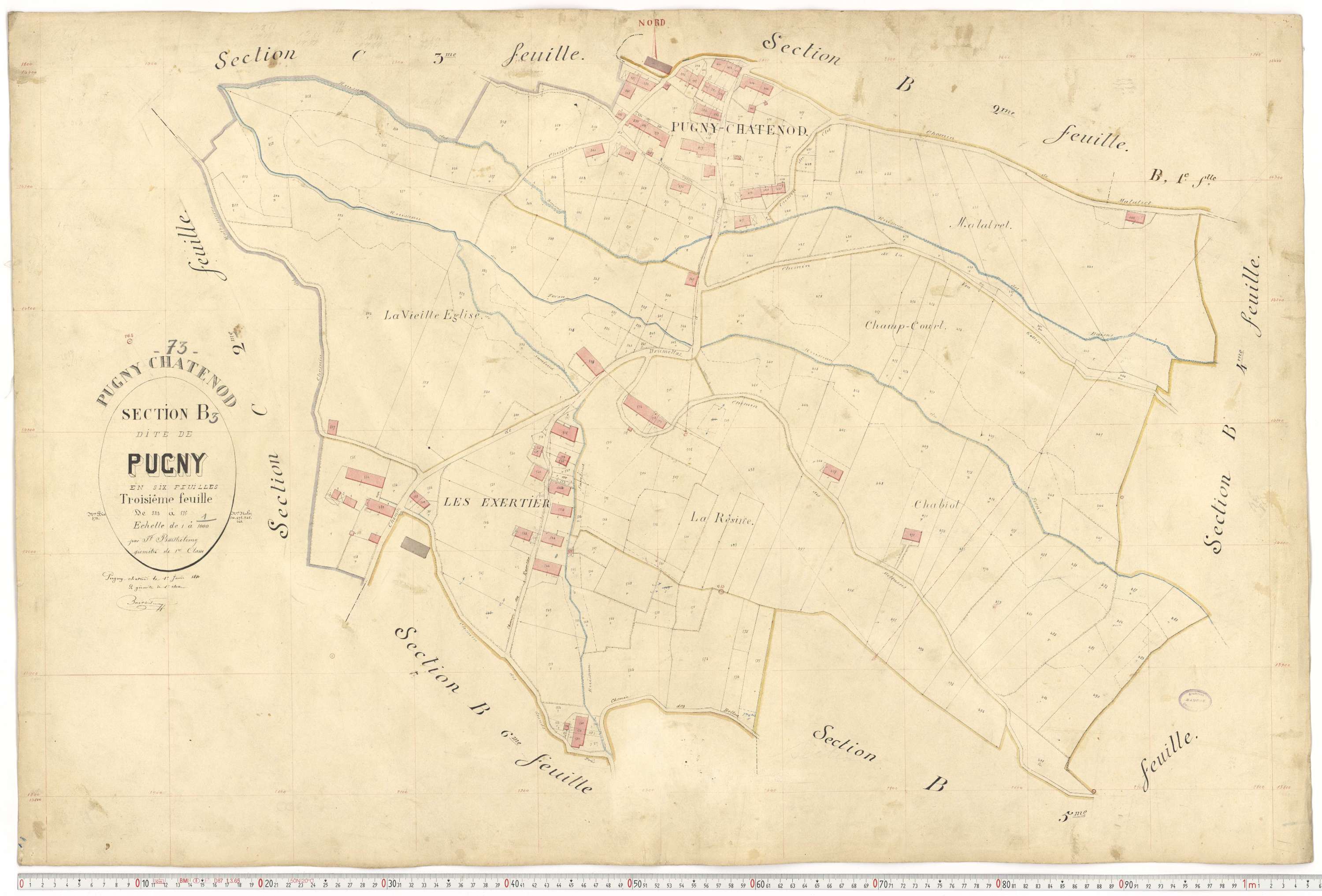 Pugny-Chatenod - Cadastre français (1880).