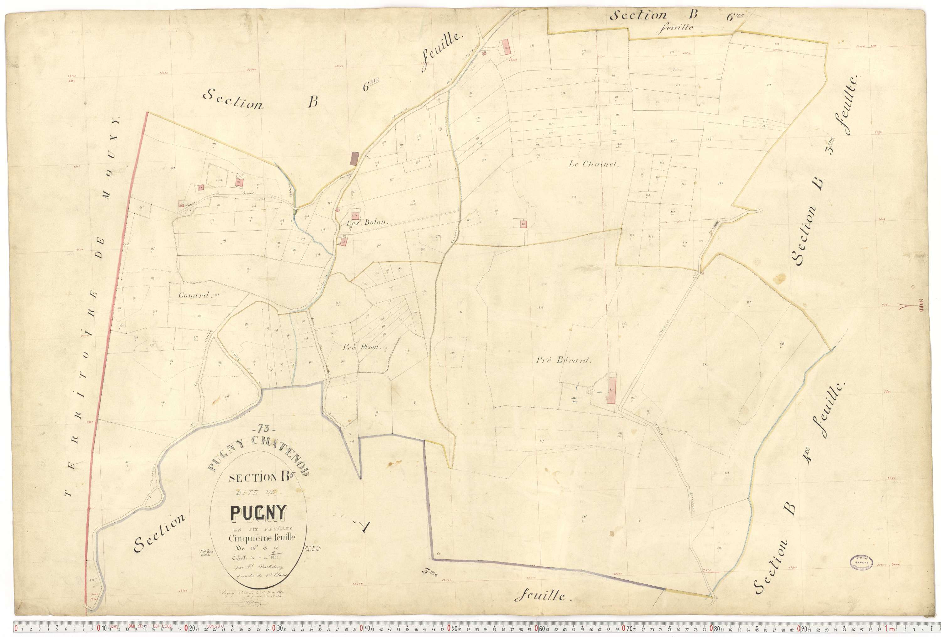 Pugny-Chatenod - Cadastre français (1880).