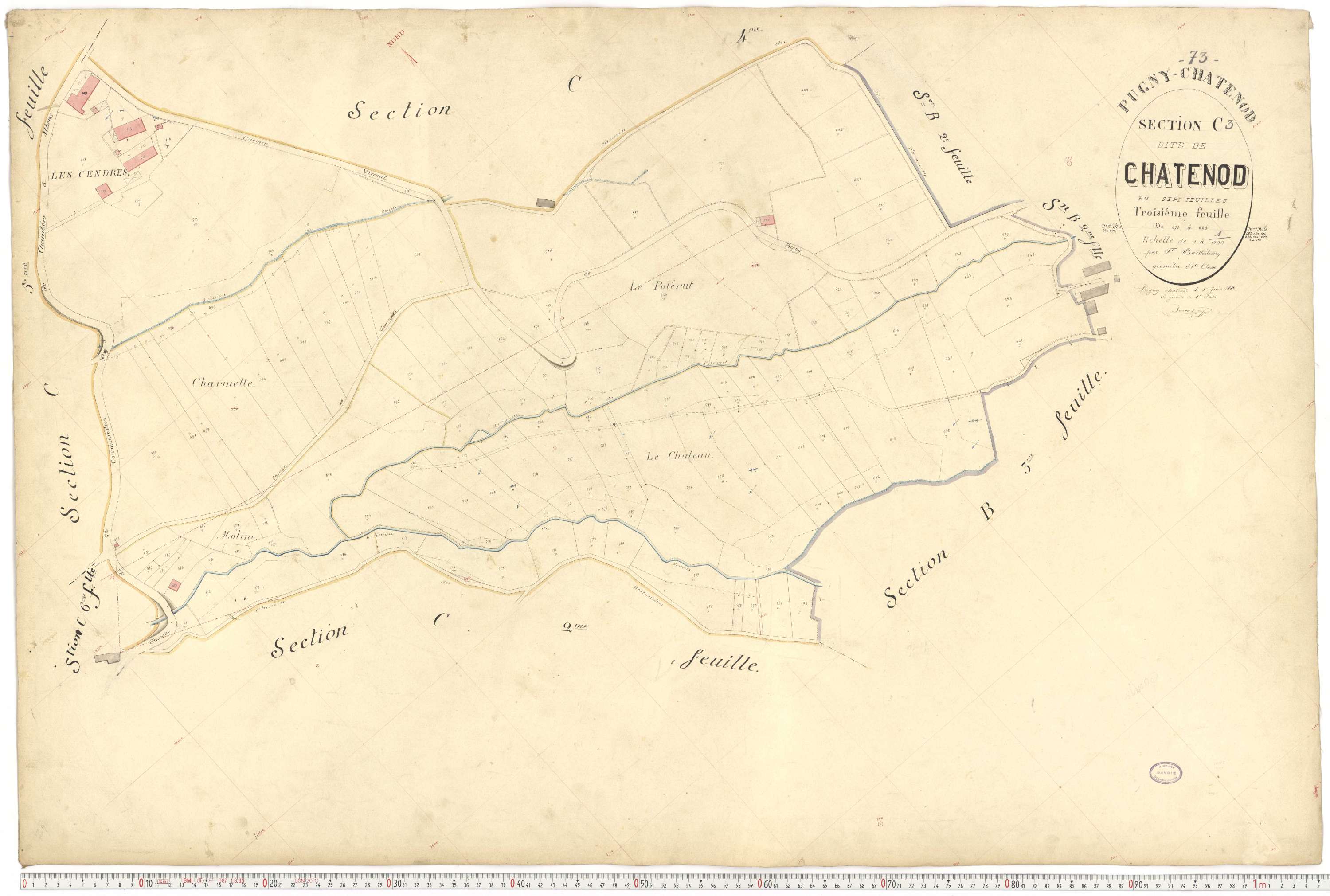 Pugny-Chatenod - Cadastre français (1880).