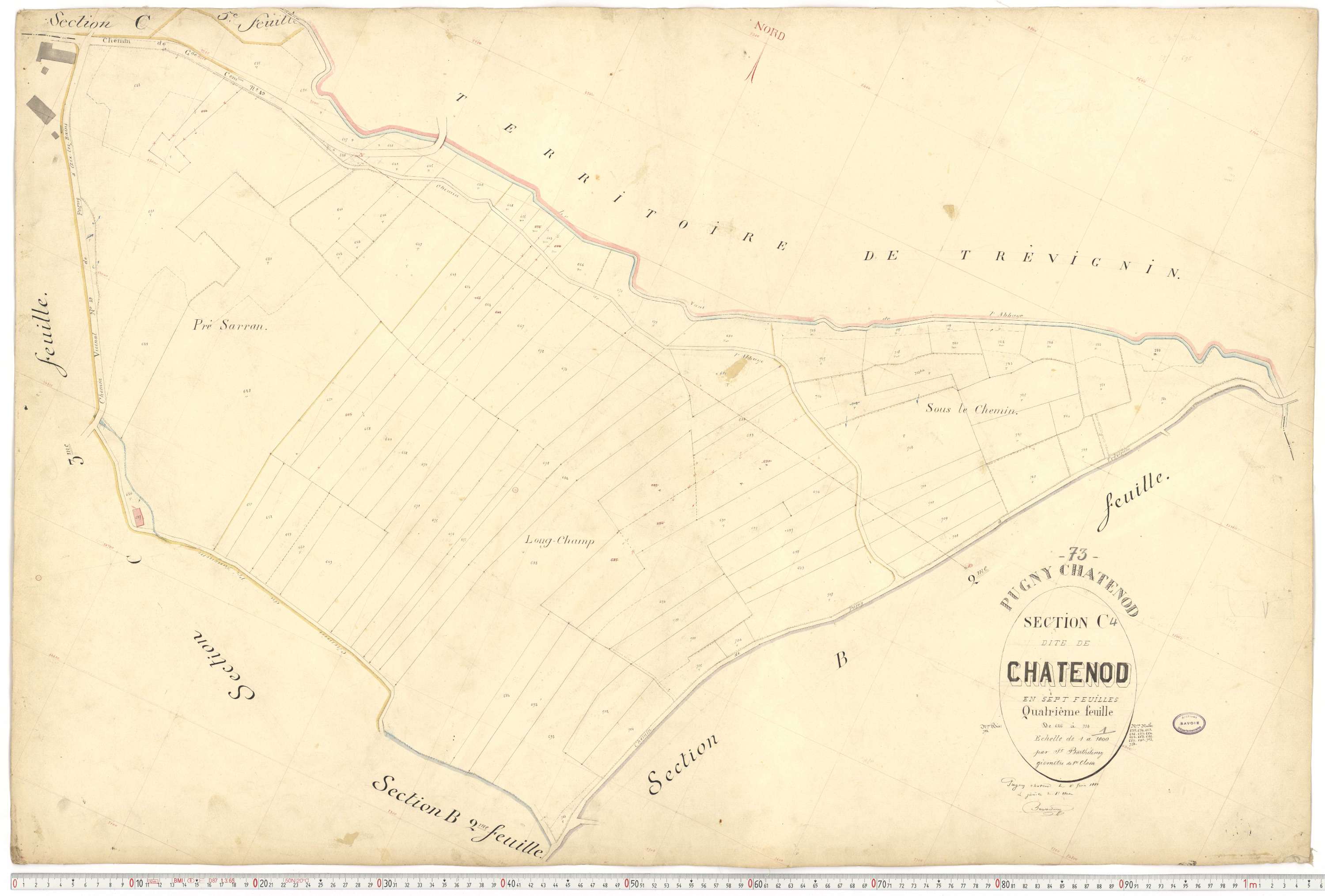 Pugny-Chatenod - Cadastre français (1880).