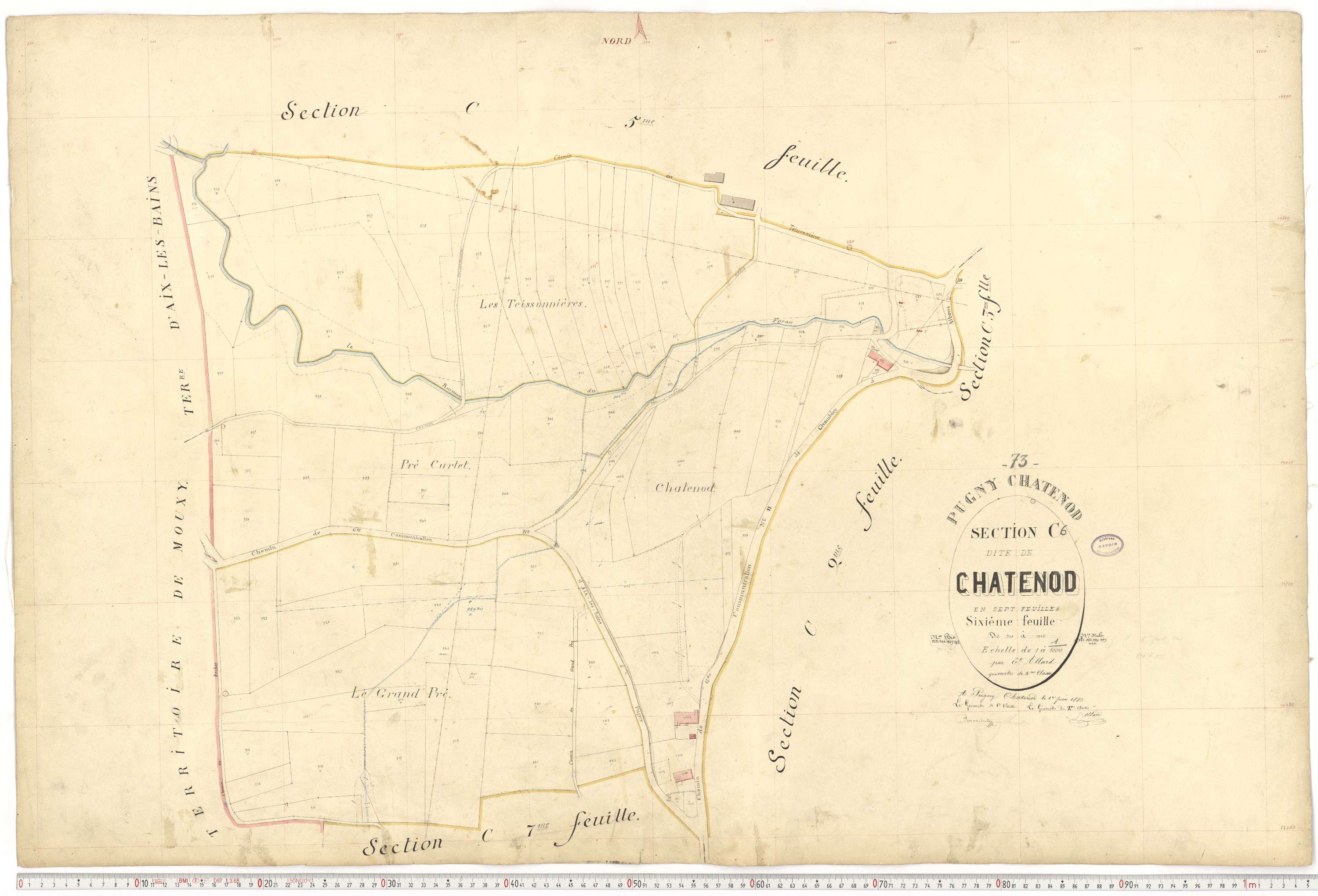 Pugny-Chatenod - Cadastre français (1880).