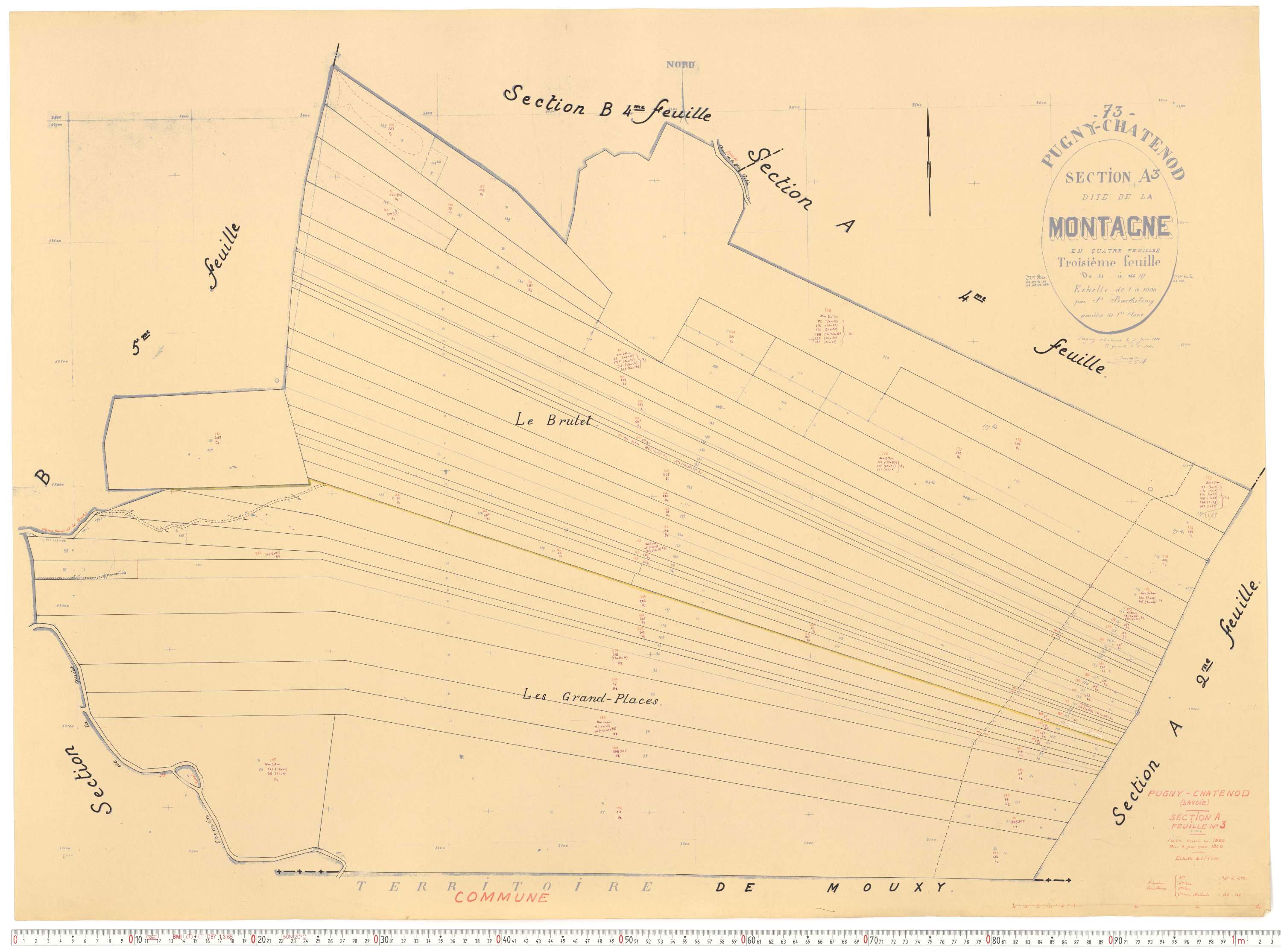 Pugny-Chatenod - Cadastre rénové, version de travail (1958).
