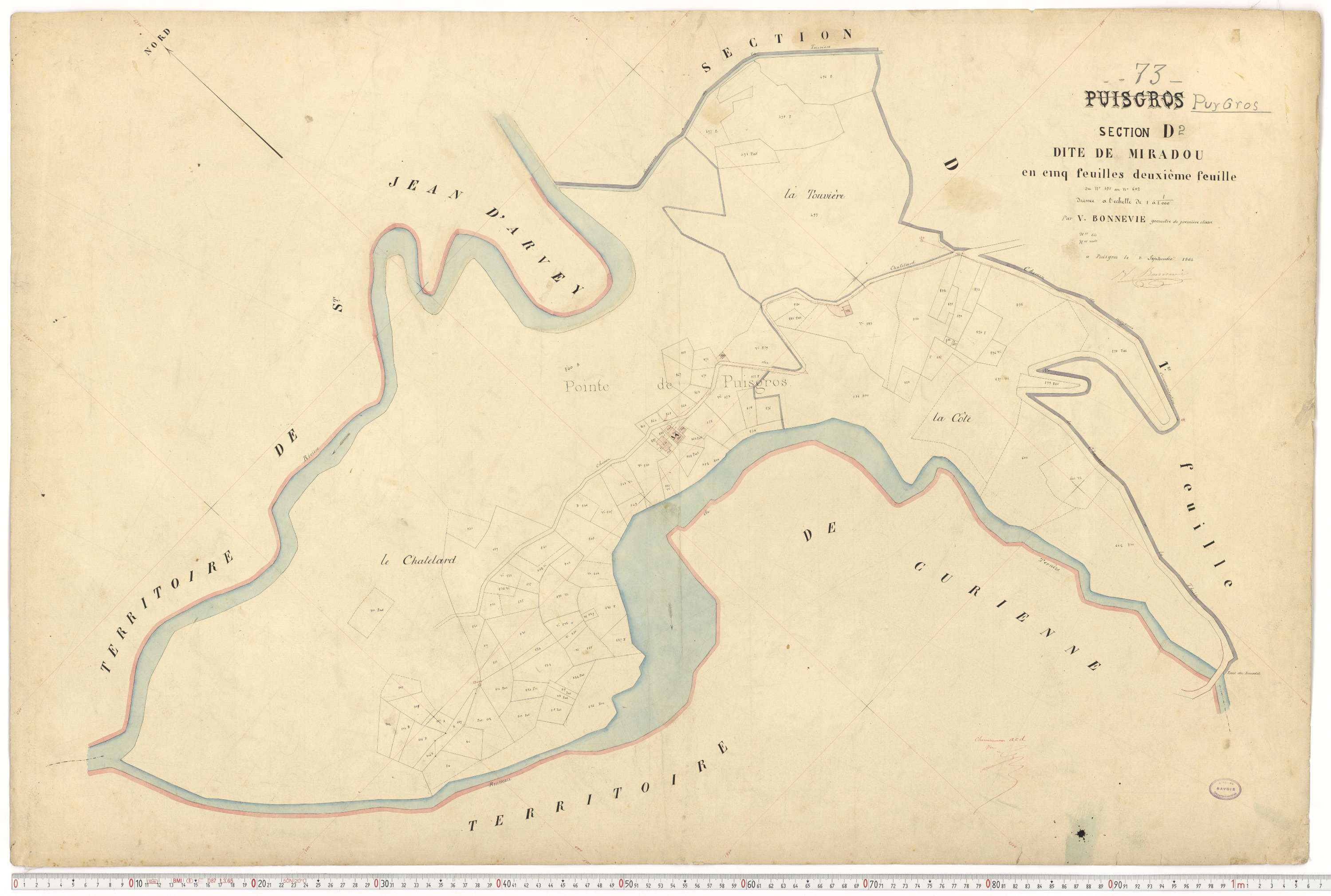 Puygros - Cadastre français (1864).