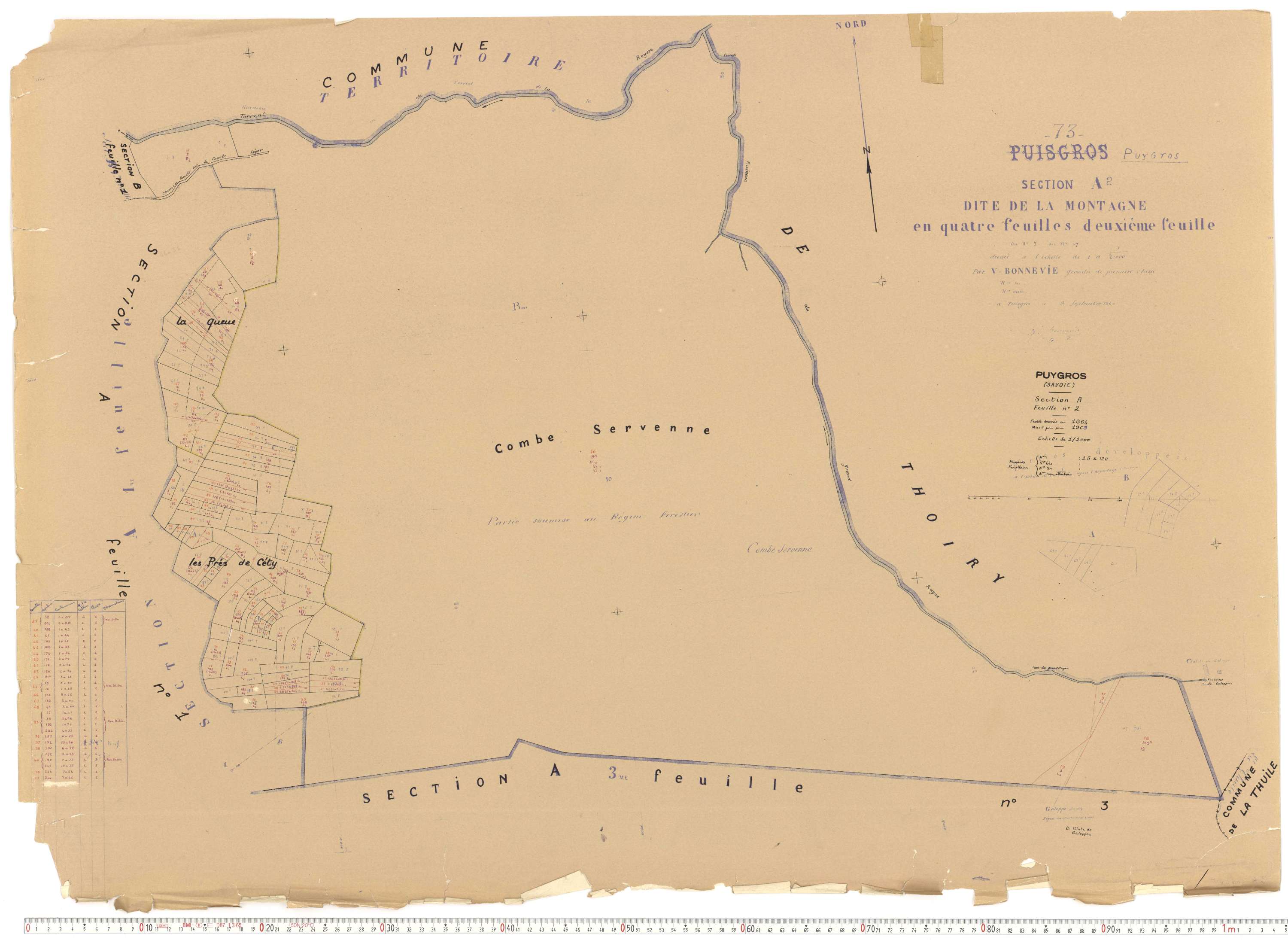 Puygros - Cadastre rénové, version de travail (1963).