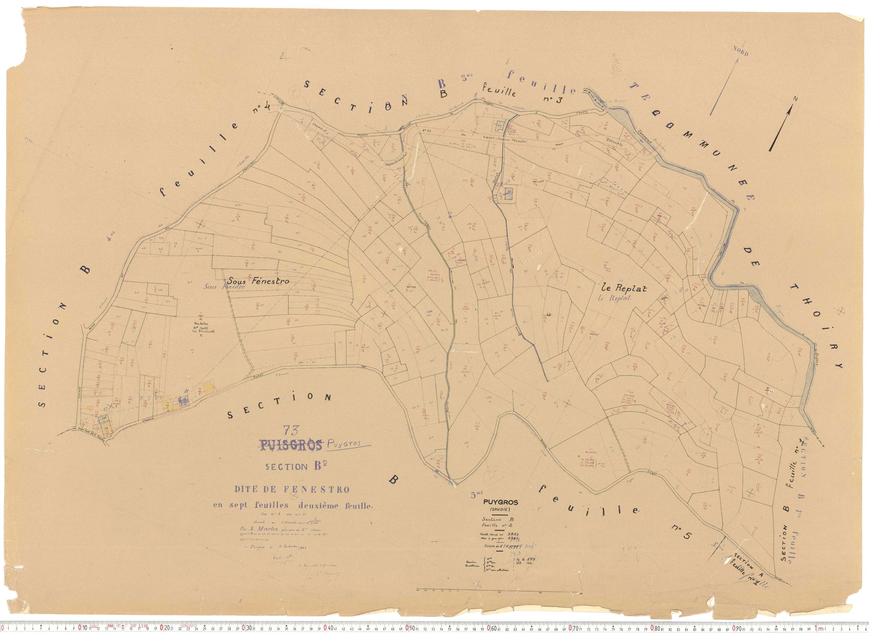 Puygros - Cadastre rénové, version de travail (1963).