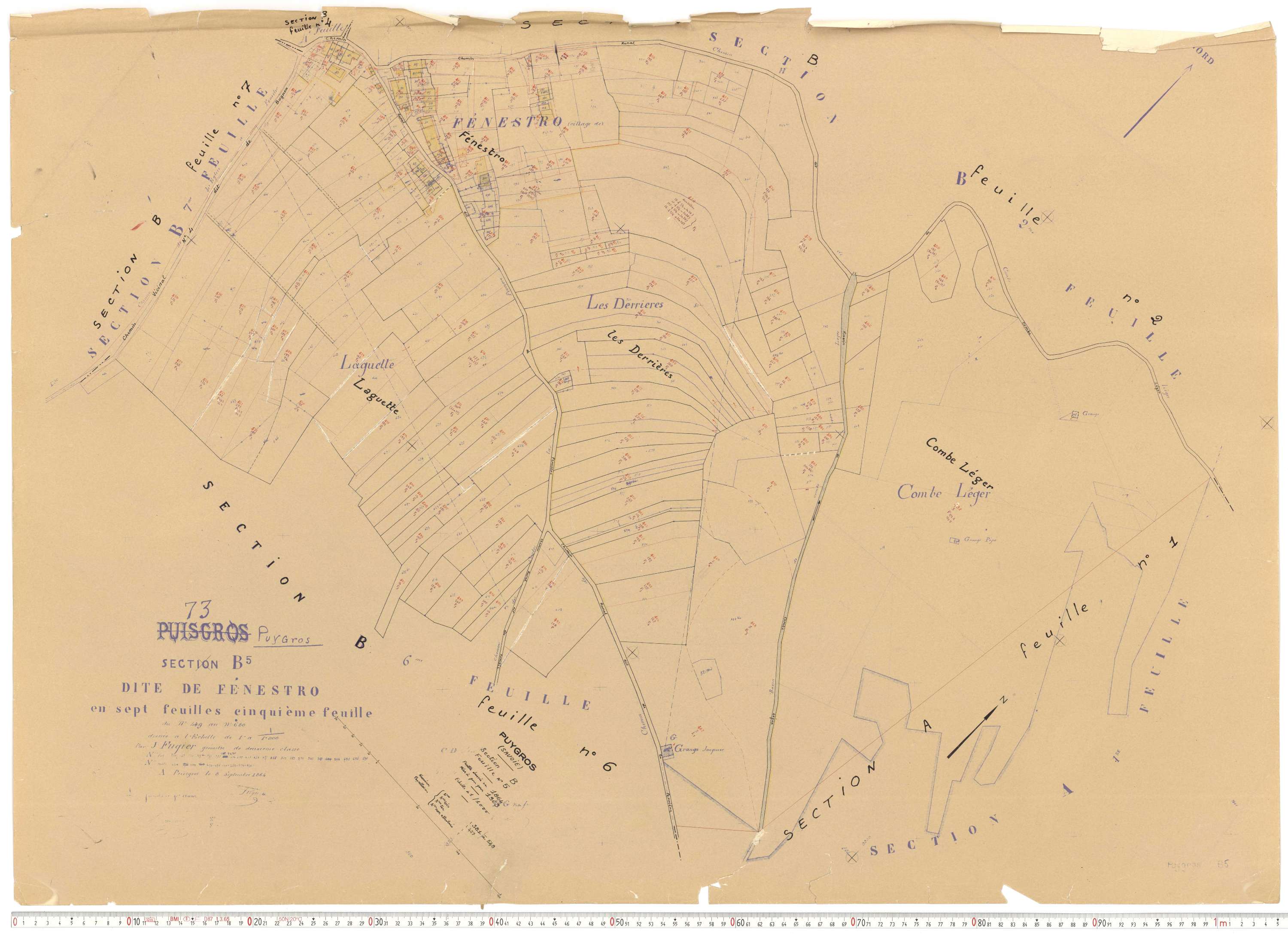 Puygros - Cadastre rénové, version de travail (1963).
