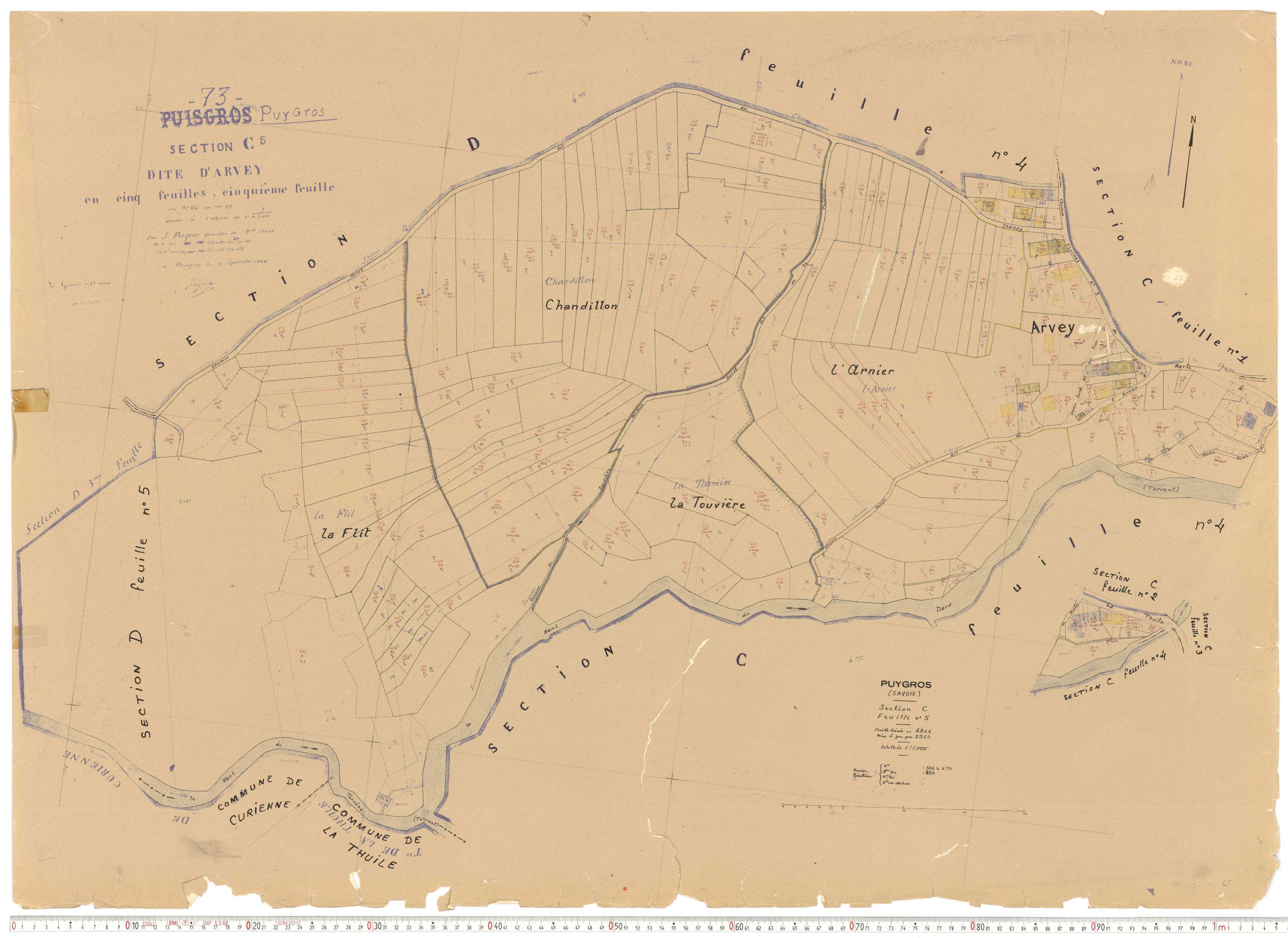 Puygros - Cadastre rénové, version de travail (1963).