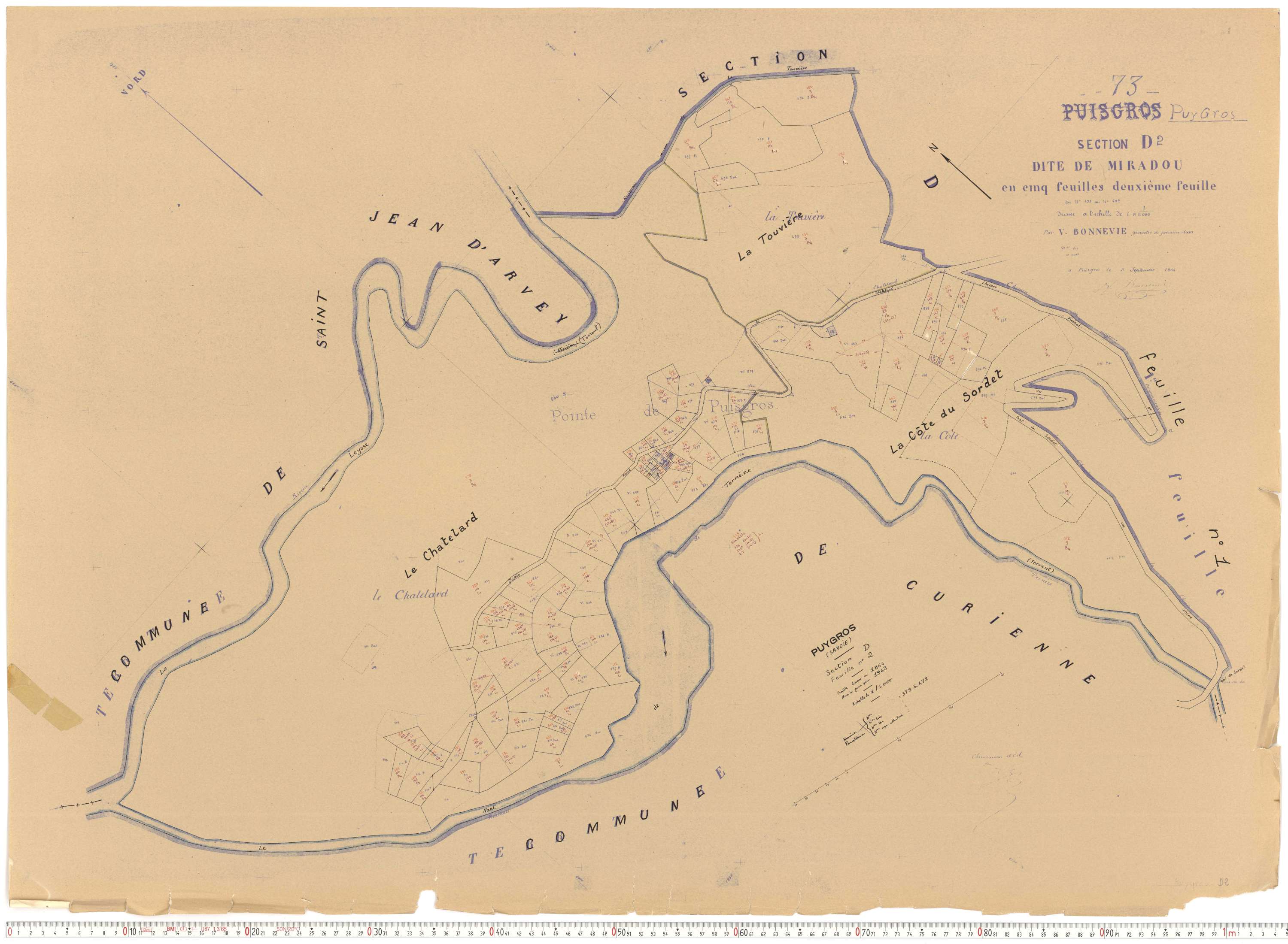 Puygros - Cadastre rénové, version de travail (1963).