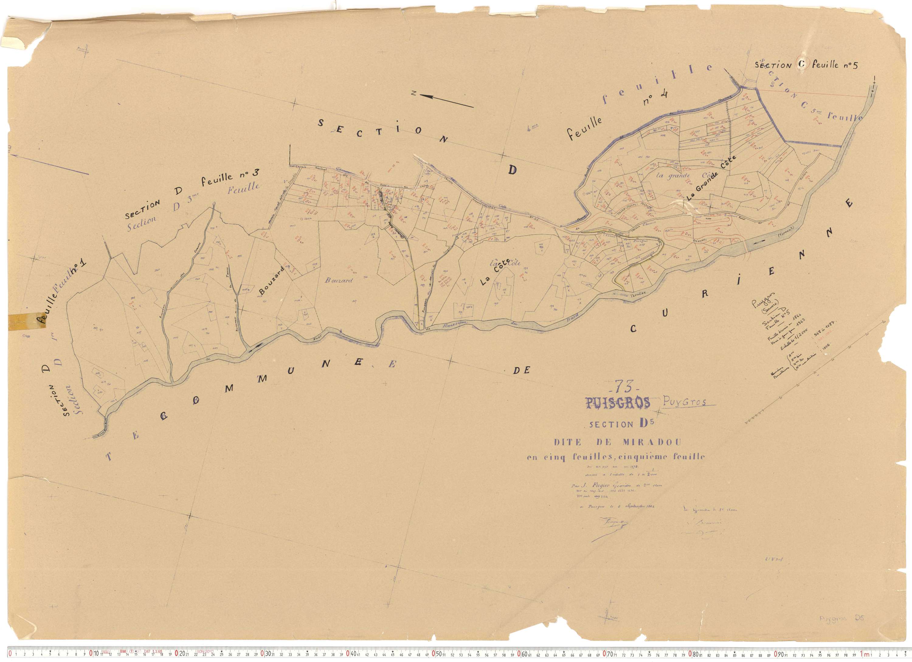 Puygros - Cadastre rénové, version de travail (1963).