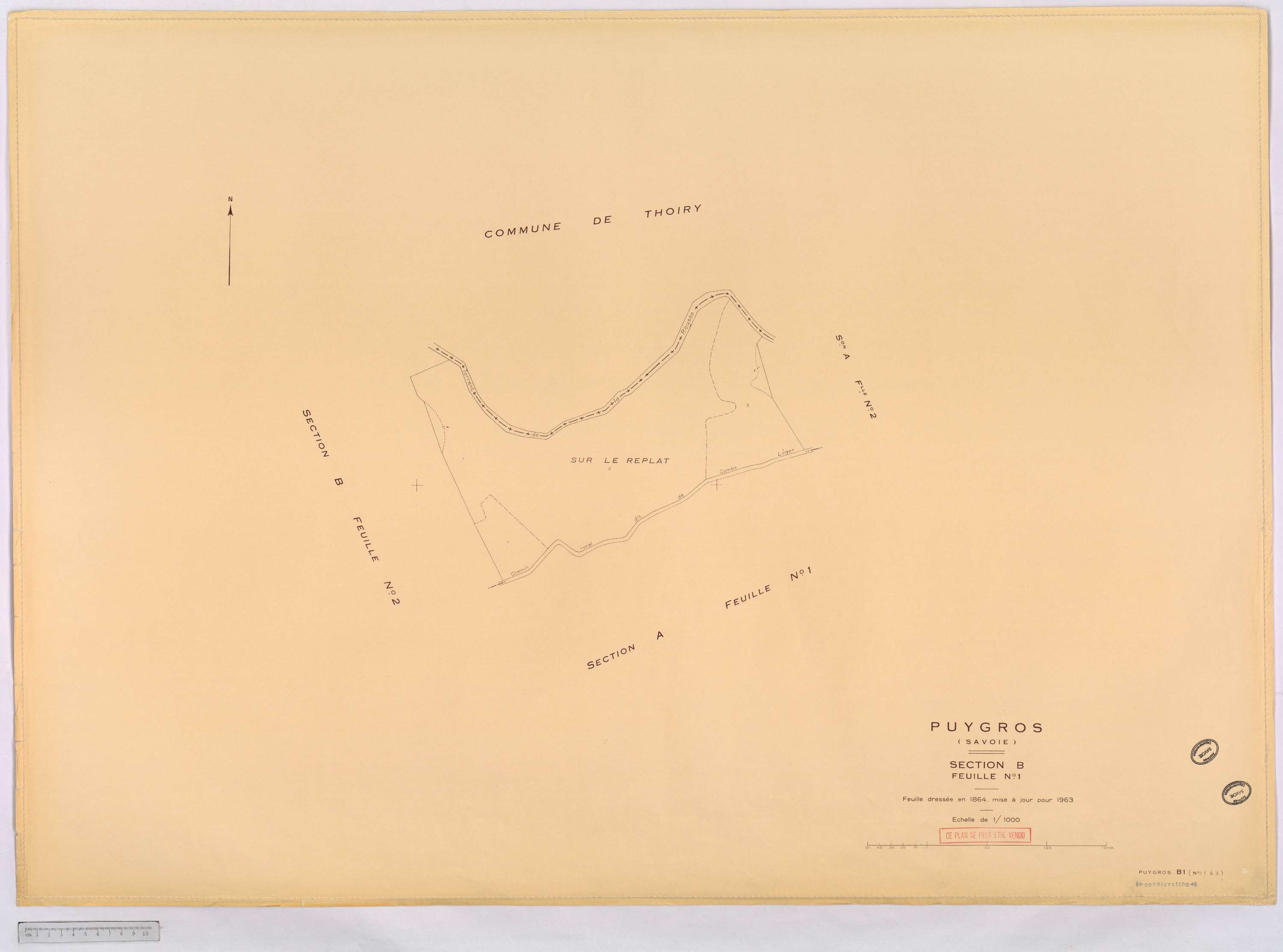 Puygros - Cadastre rénové, version définitive (1963).