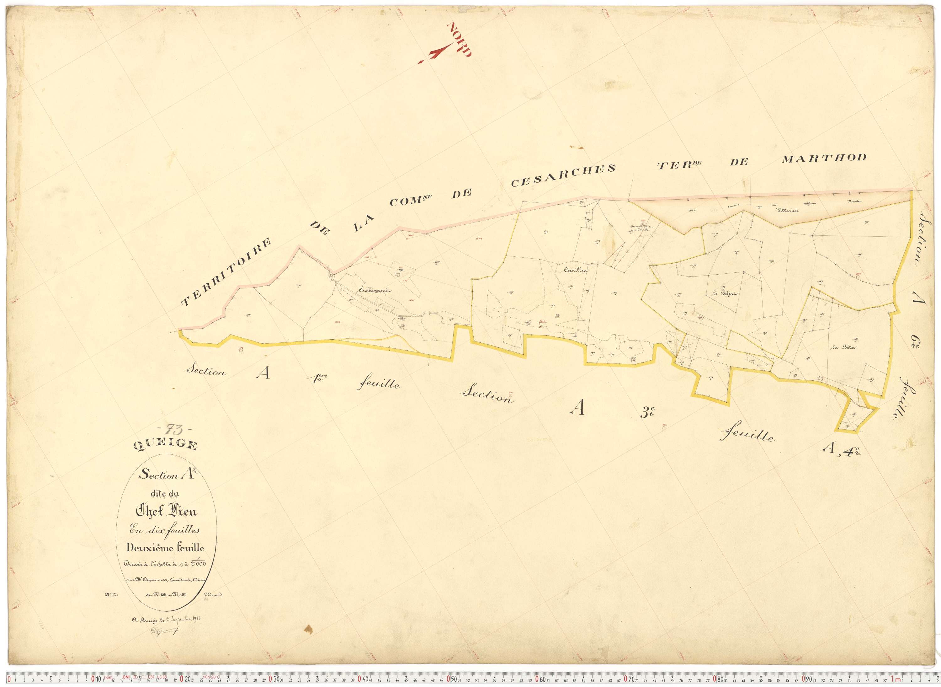 Queige - Plans cadastraux du premier cadastre français.