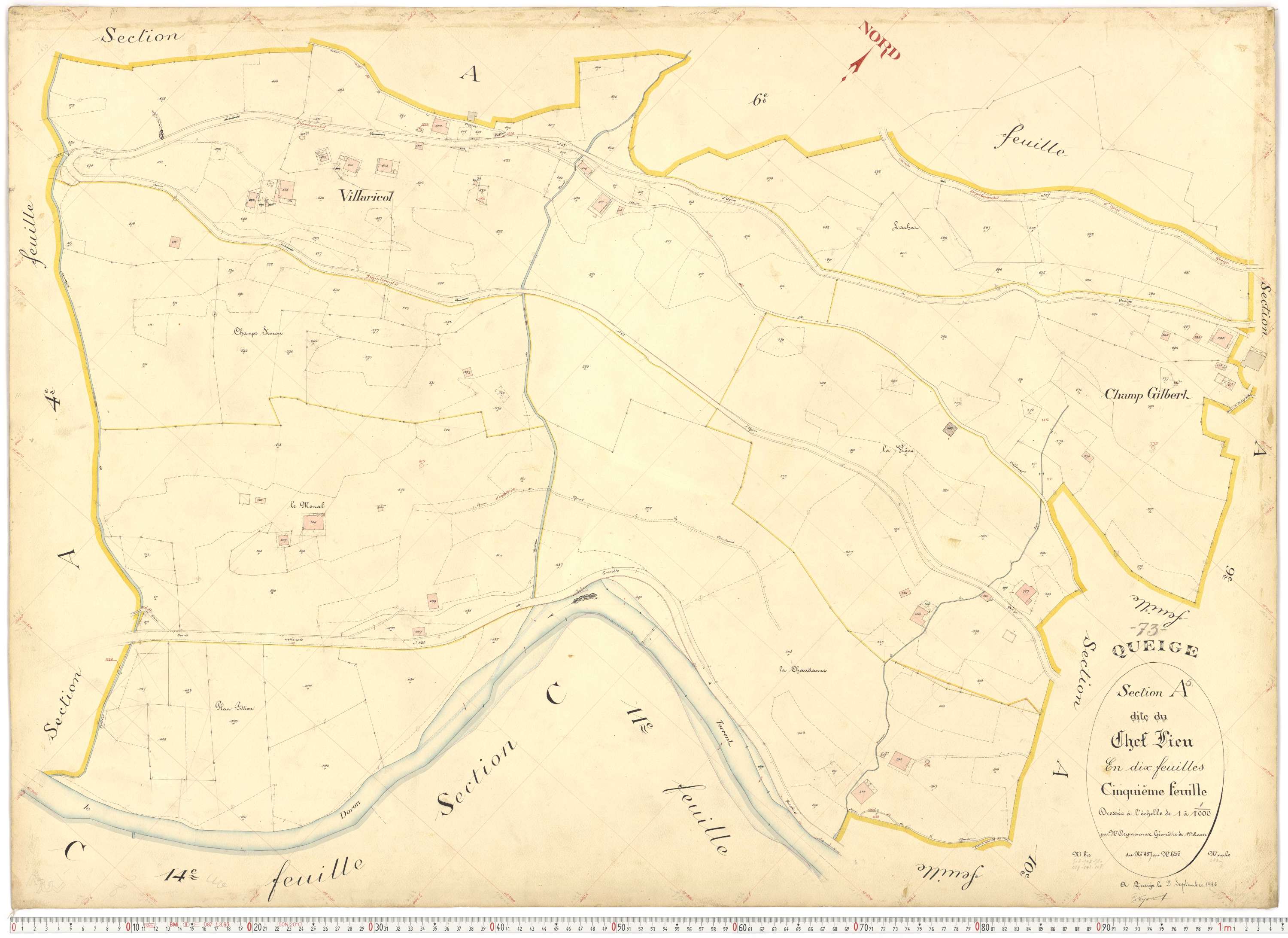 Queige - Plans cadastraux du premier cadastre français.