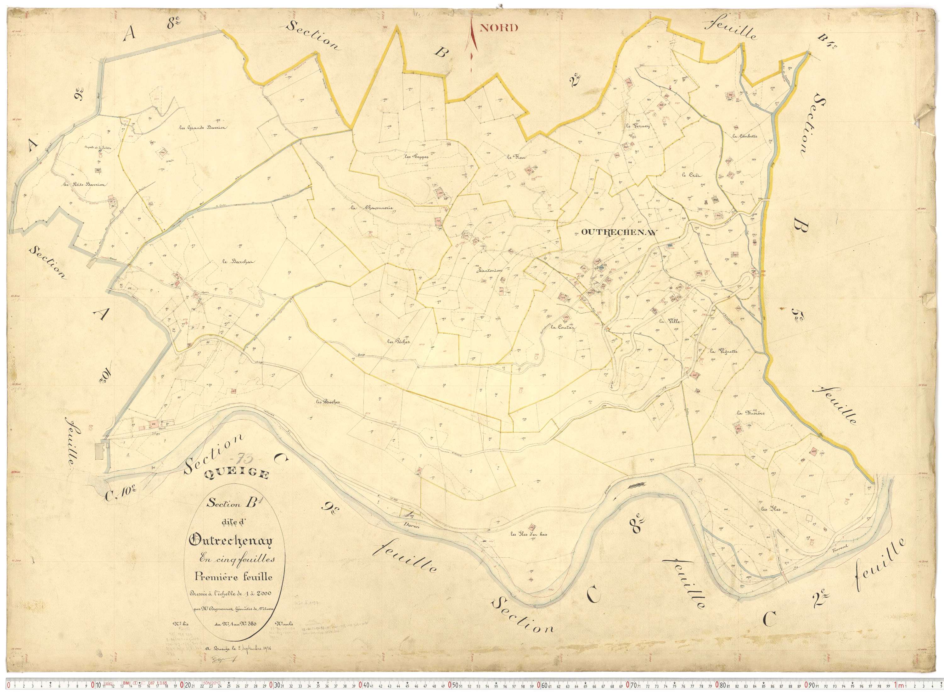 Queige - Plans cadastraux du premier cadastre français.