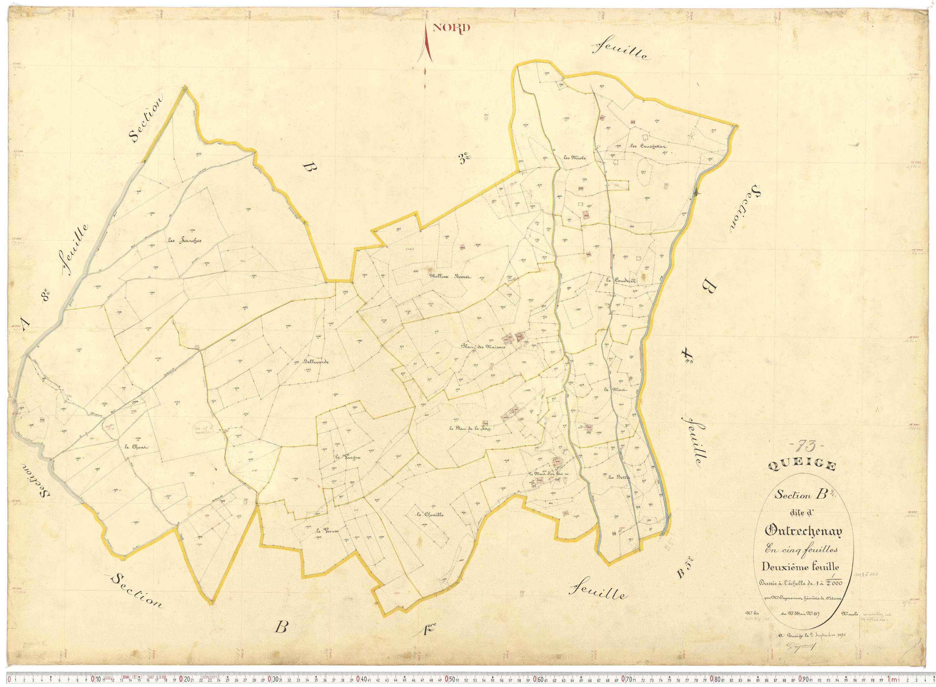 Queige - Plans cadastraux du premier cadastre français.
