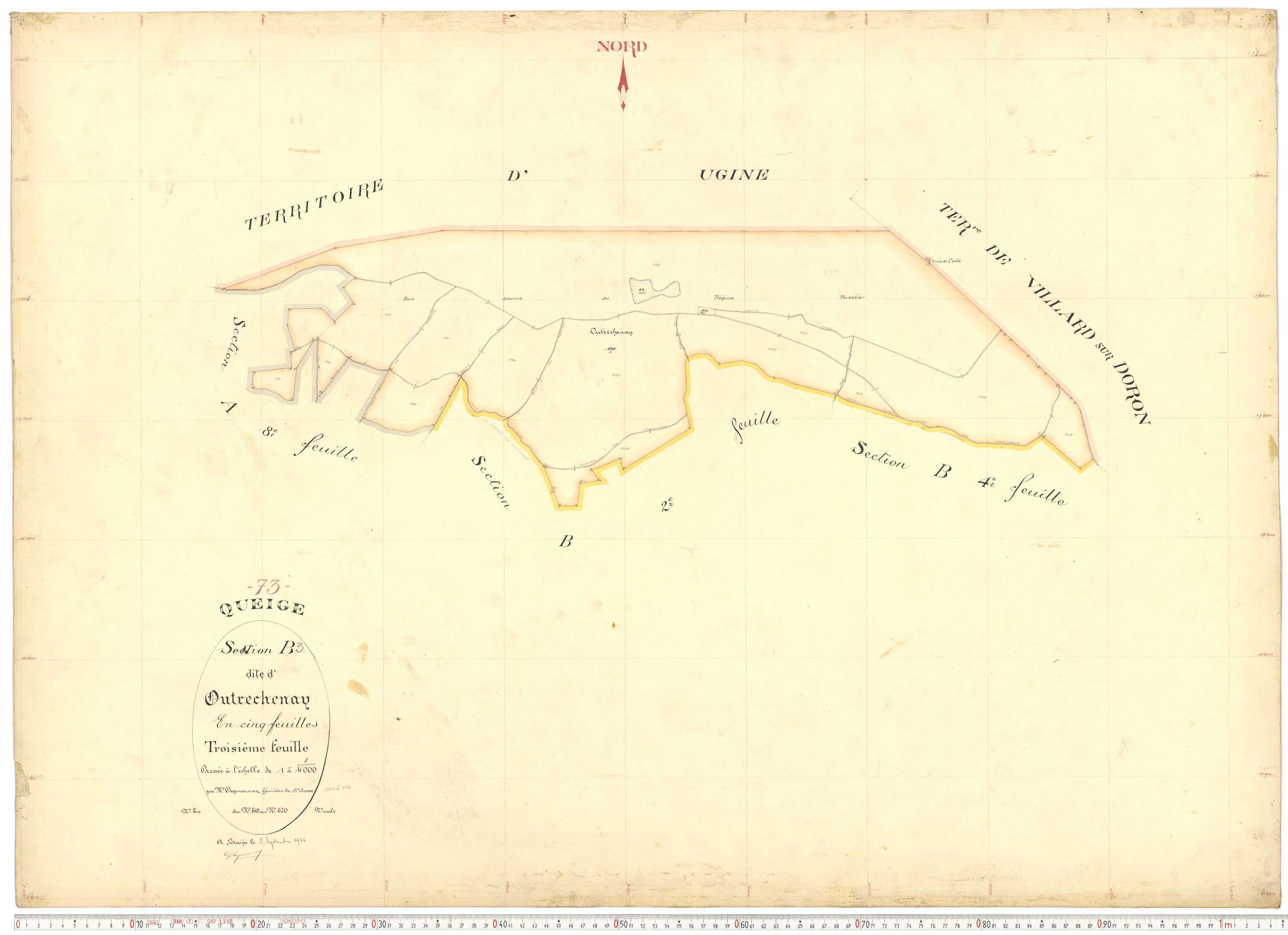 Queige - Plans cadastraux du premier cadastre français.