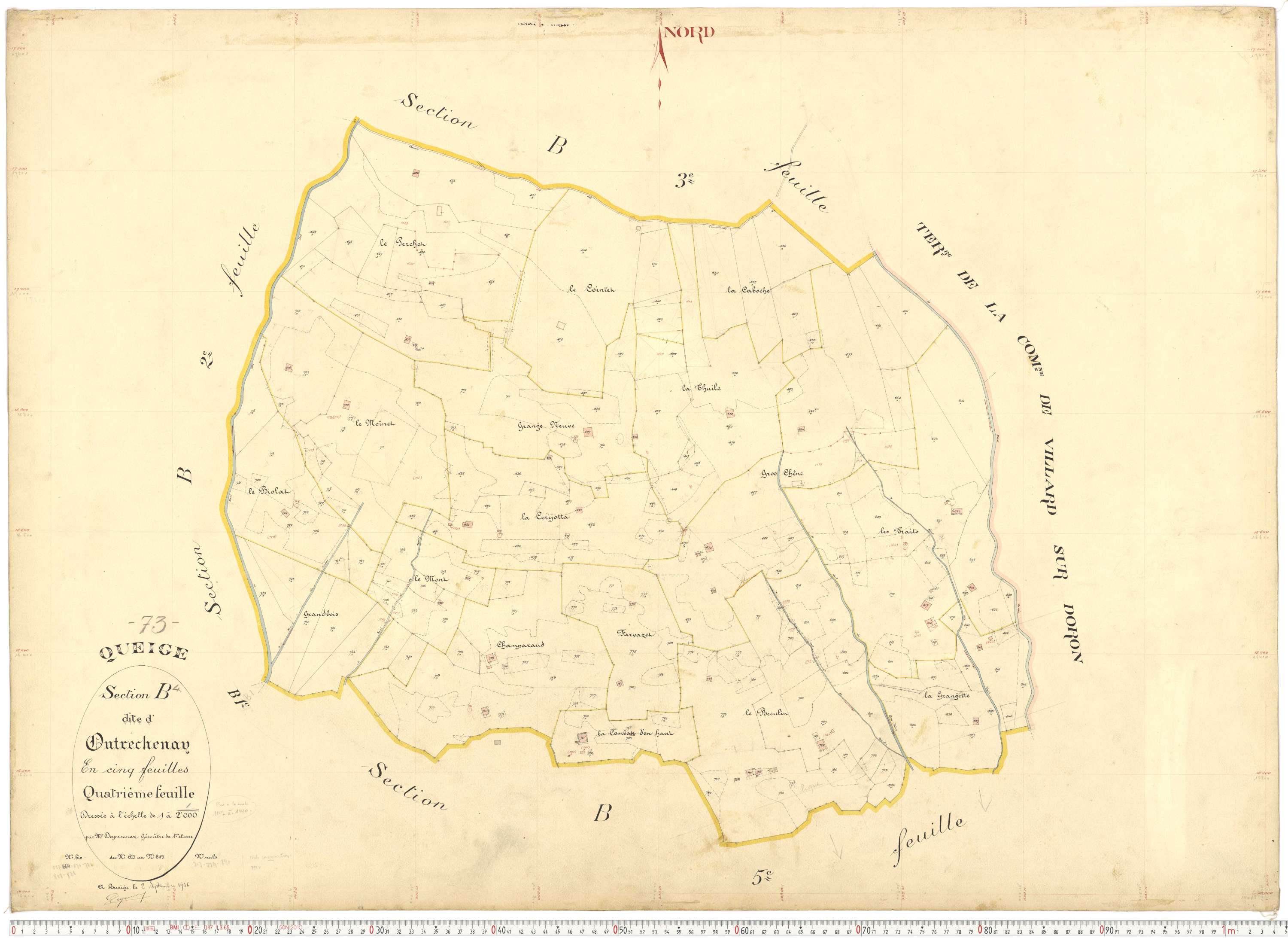 Queige - Plans cadastraux du premier cadastre français.