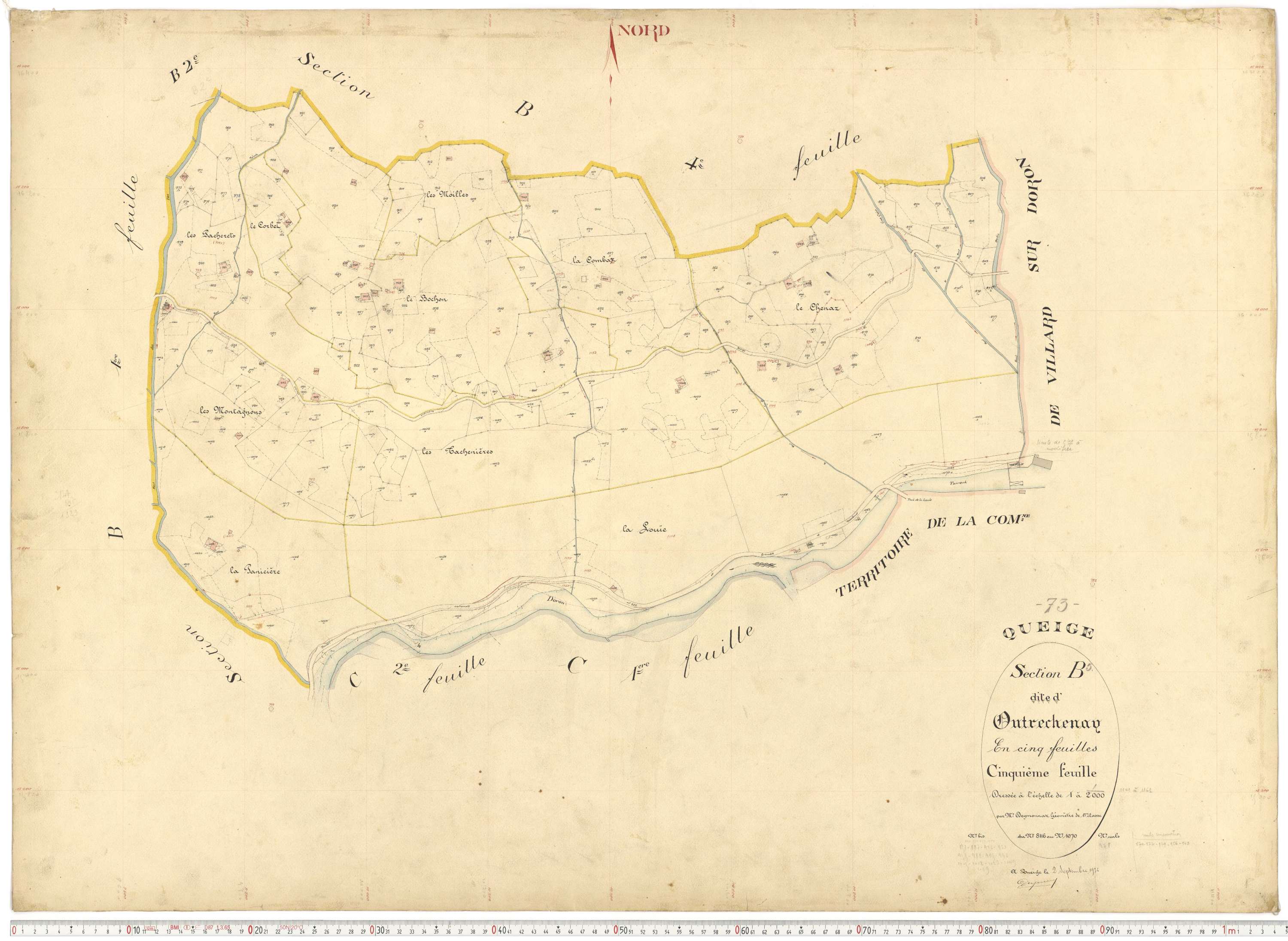 Queige - Plans cadastraux du premier cadastre français.