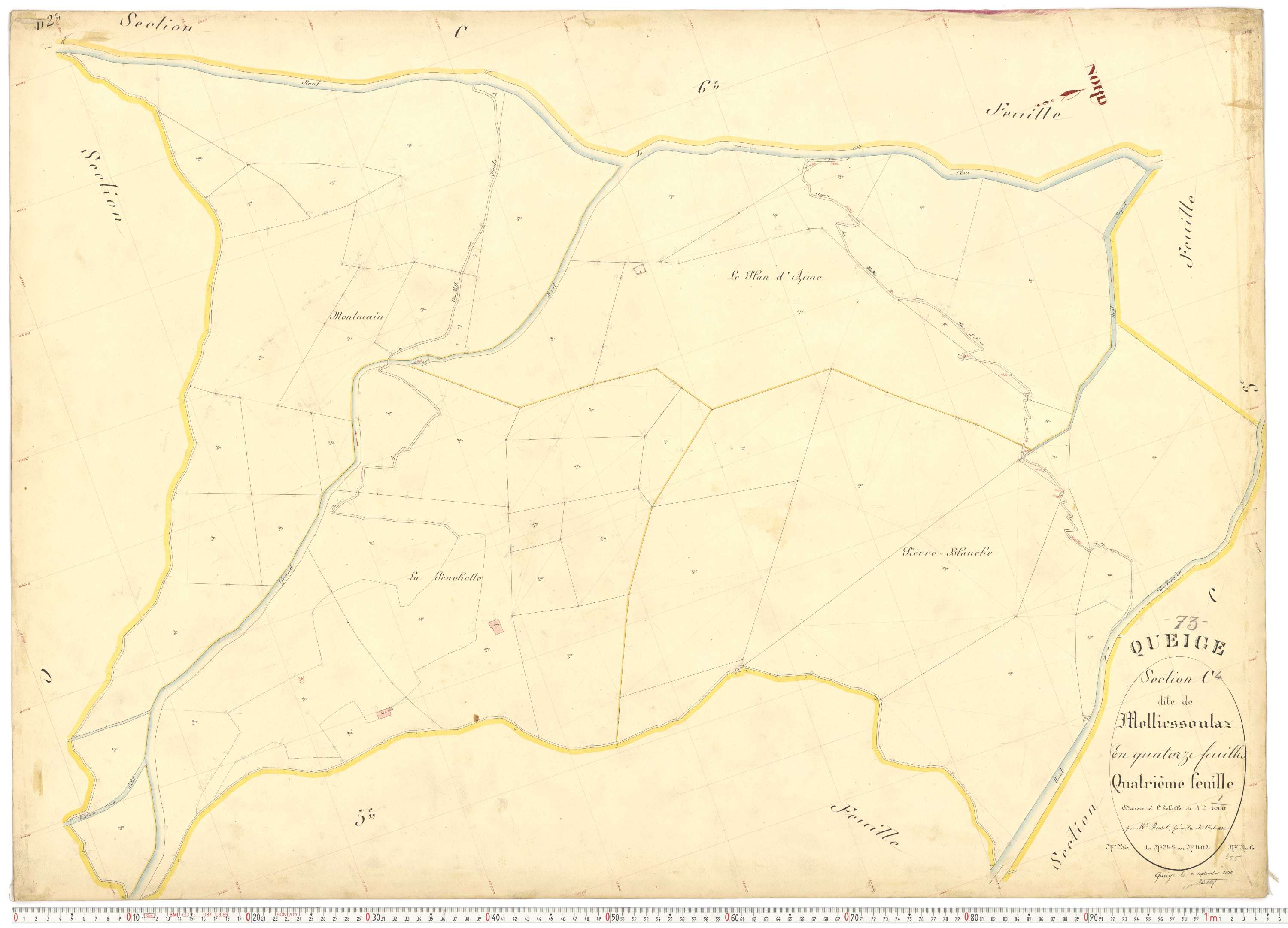 Queige - Plans cadastraux du premier cadastre français.