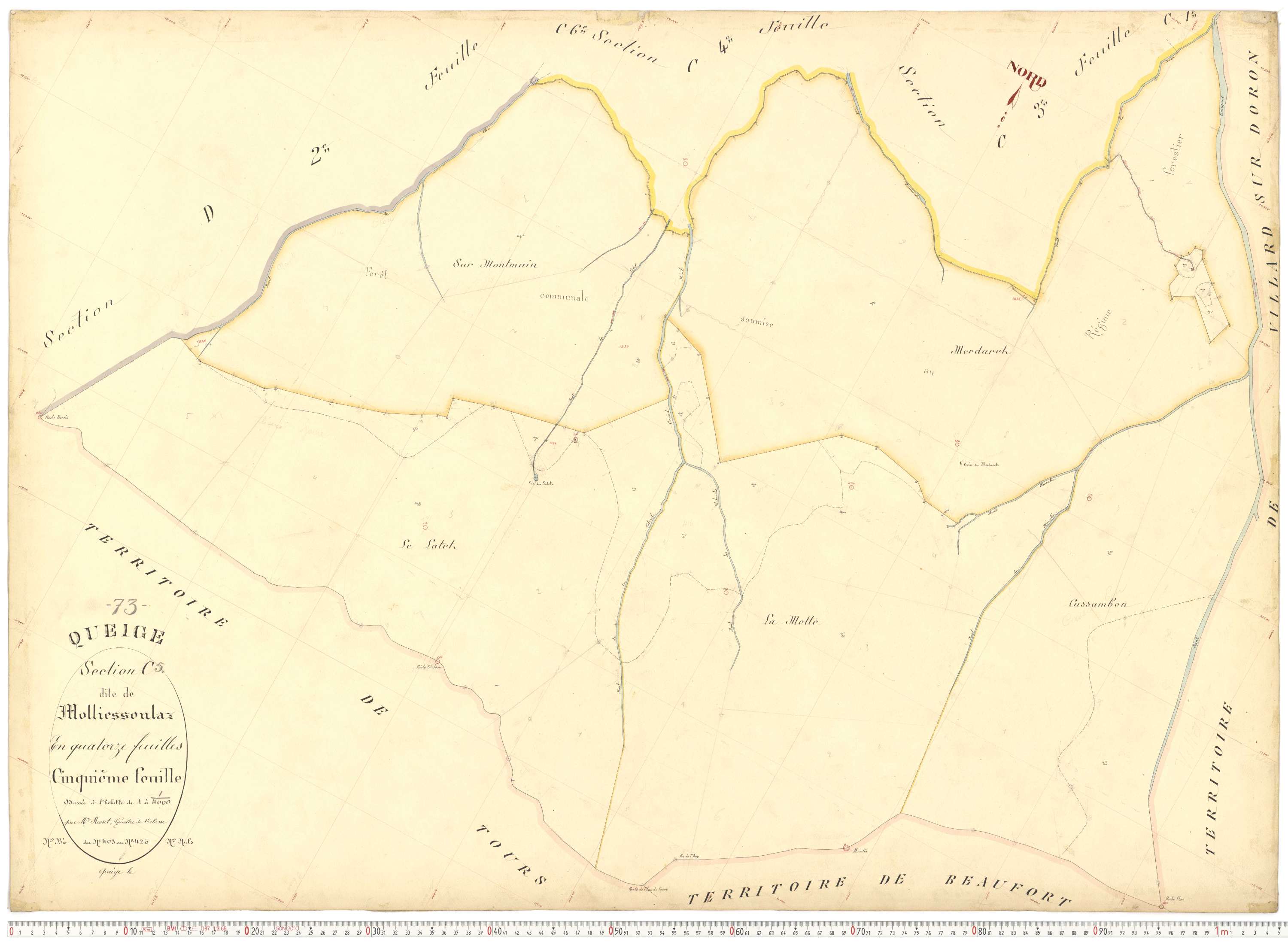 Queige - Plans cadastraux du premier cadastre français.