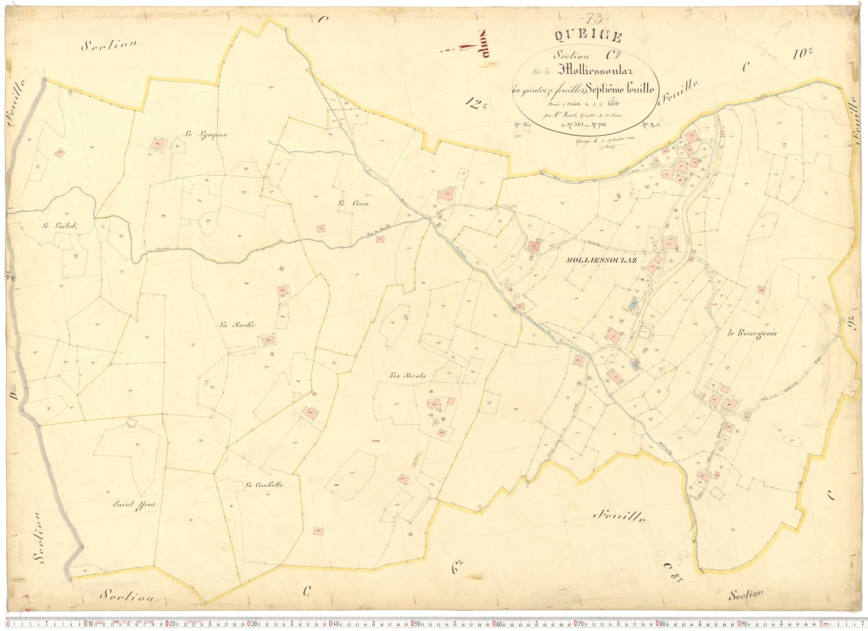 Queige - Plans cadastraux du premier cadastre français.