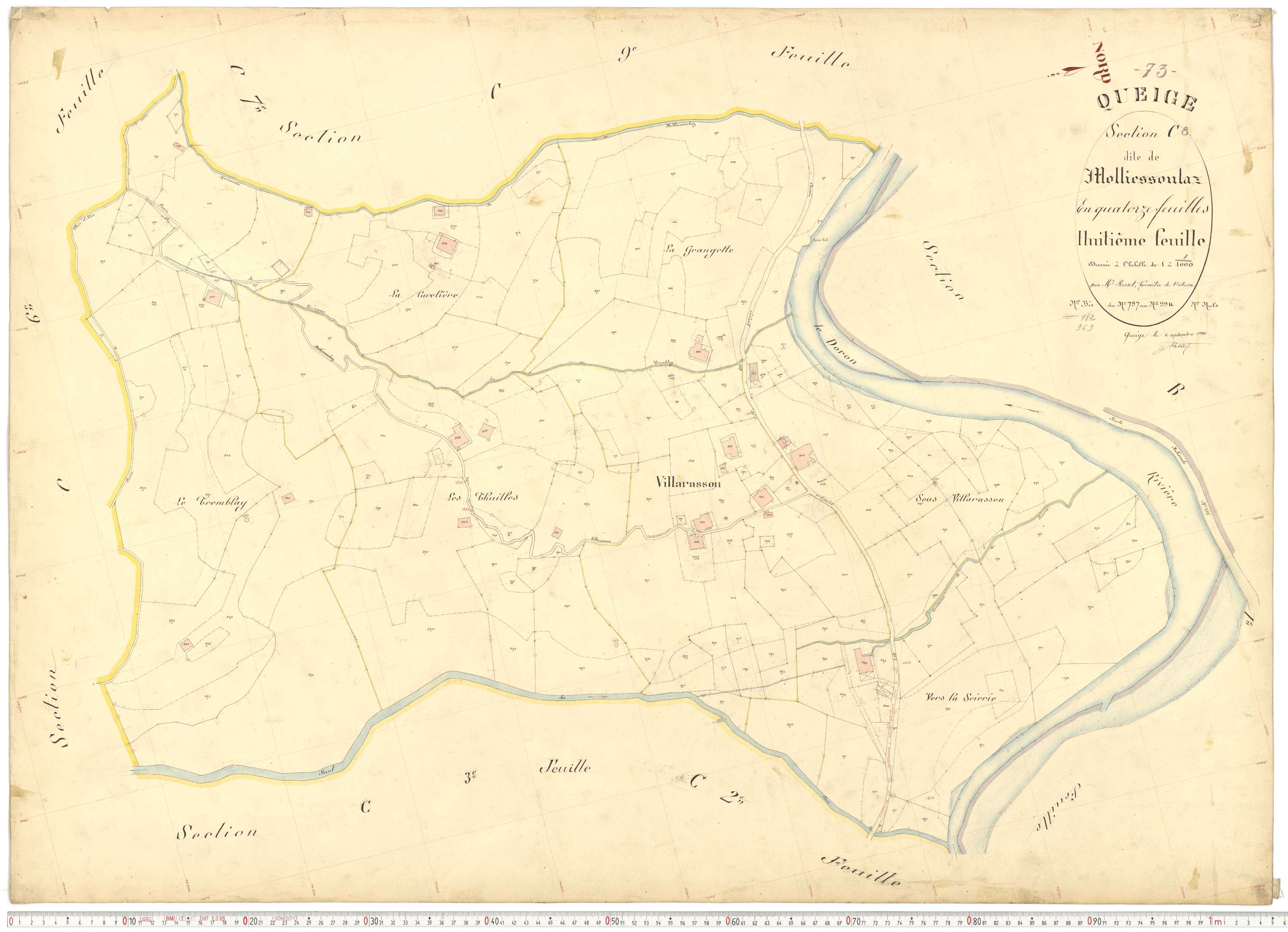 Queige - Plans cadastraux du premier cadastre français.