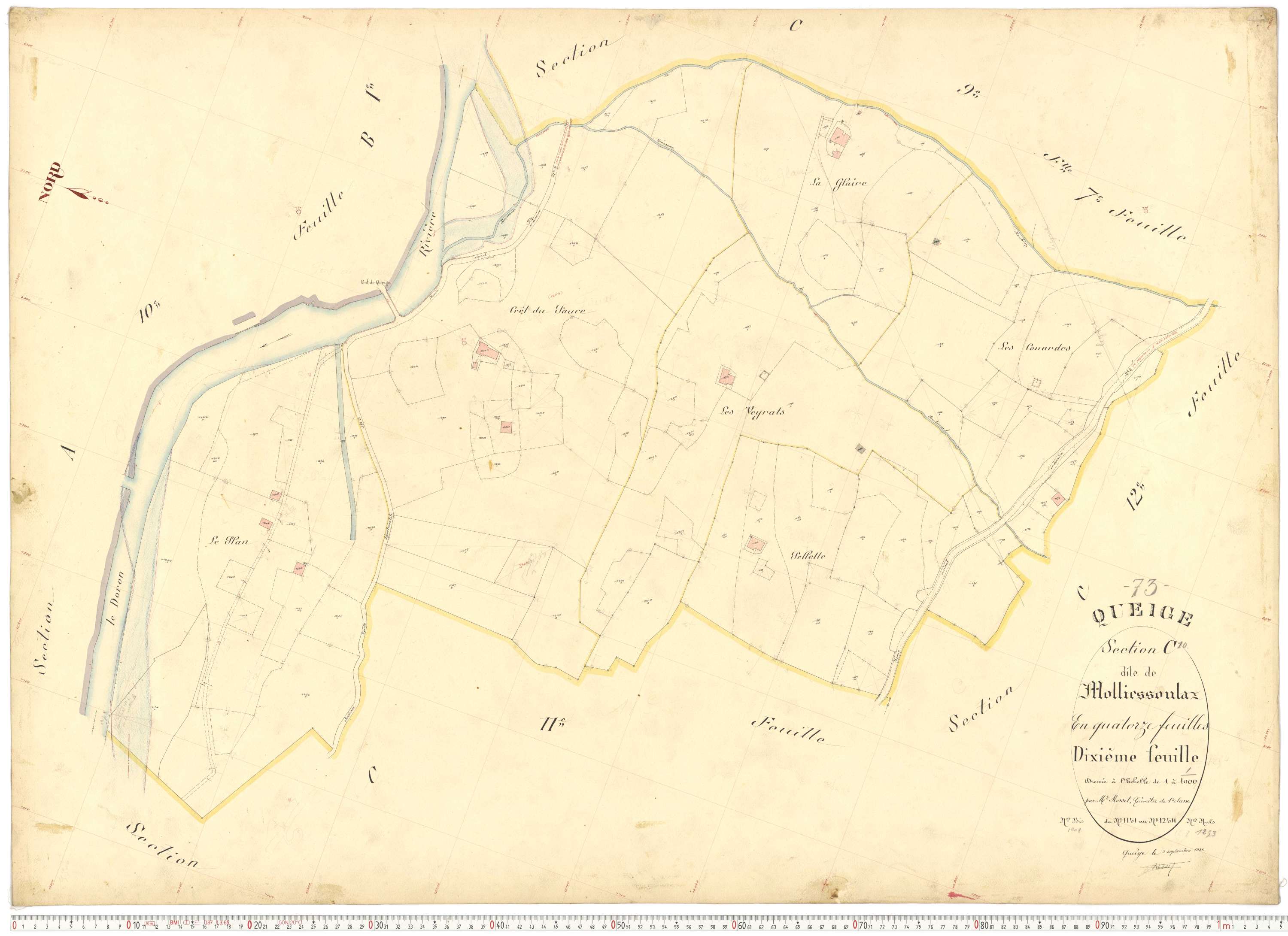 Queige - Plans cadastraux du premier cadastre français.