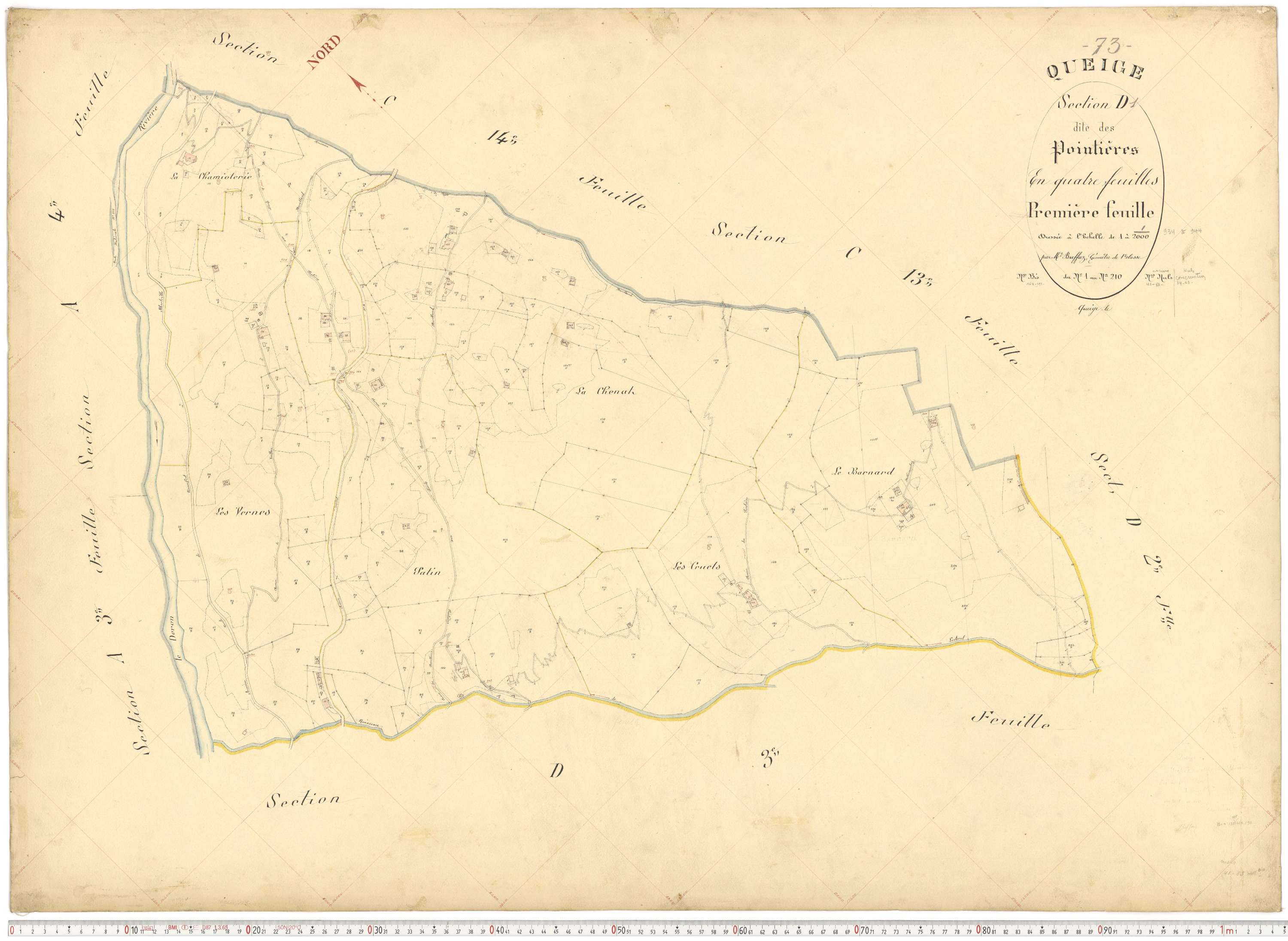 Queige - Plans cadastraux du premier cadastre français.
