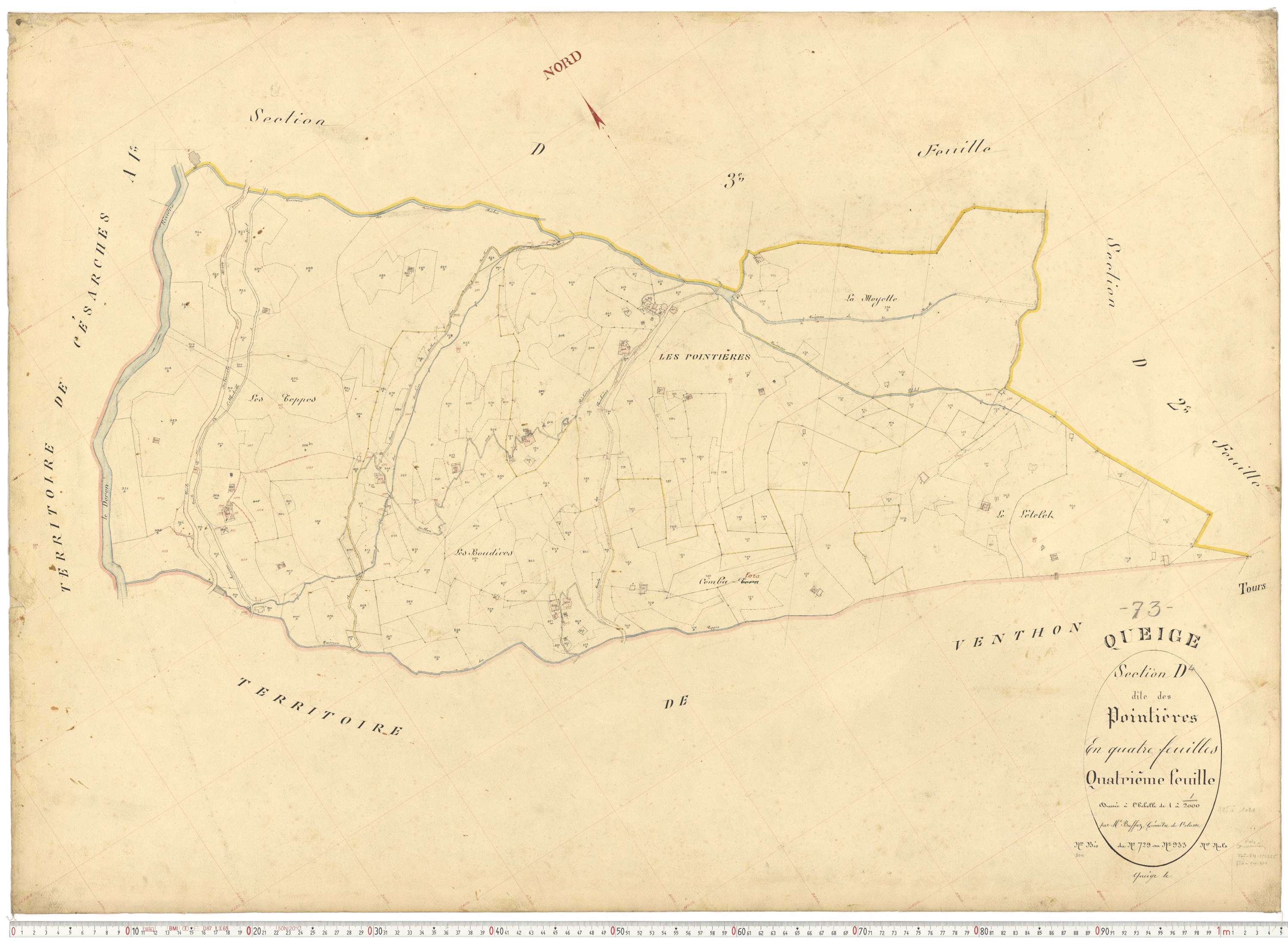 Queige - Plans cadastraux du premier cadastre français.