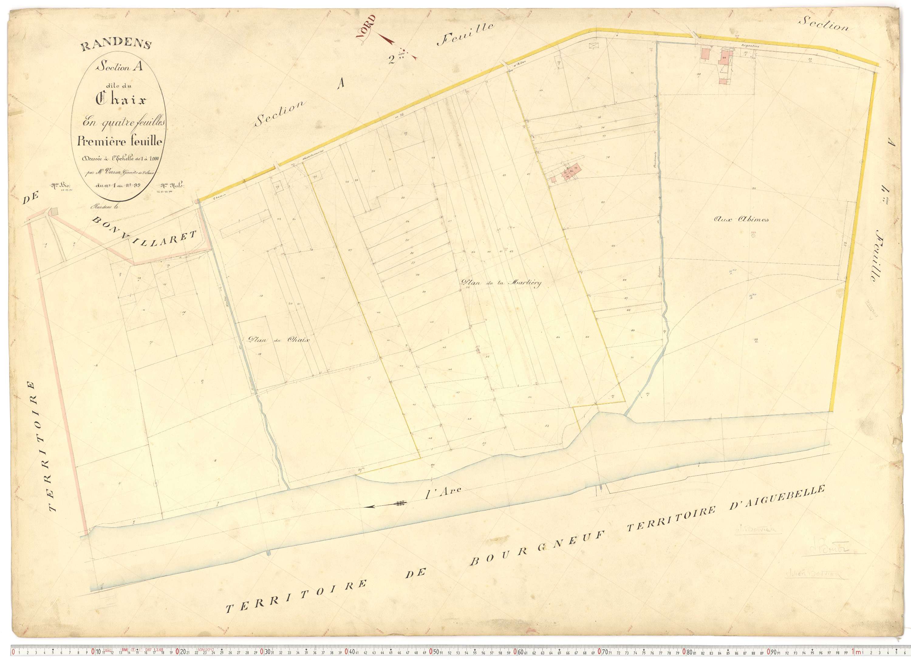 Randens - Plans cadastraux du premier cadastre français.
